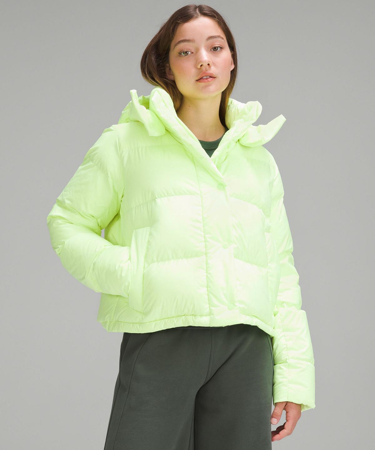 Manteaux Et Vestes Lululemon Wunder Puff Cropped Femme Vert | FR_LuLu34588