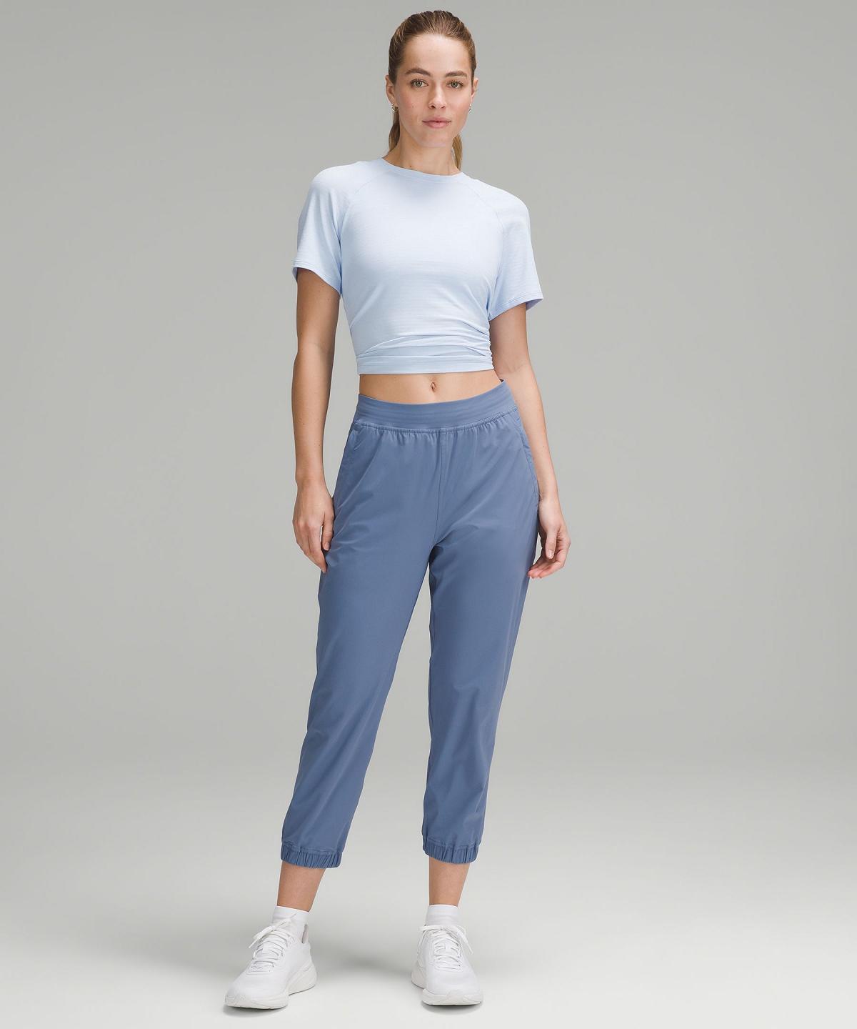 Pantalon Jogger Lululemon Adapted State High-Rise Cropped Femme Bleu | FR_LuLu53451