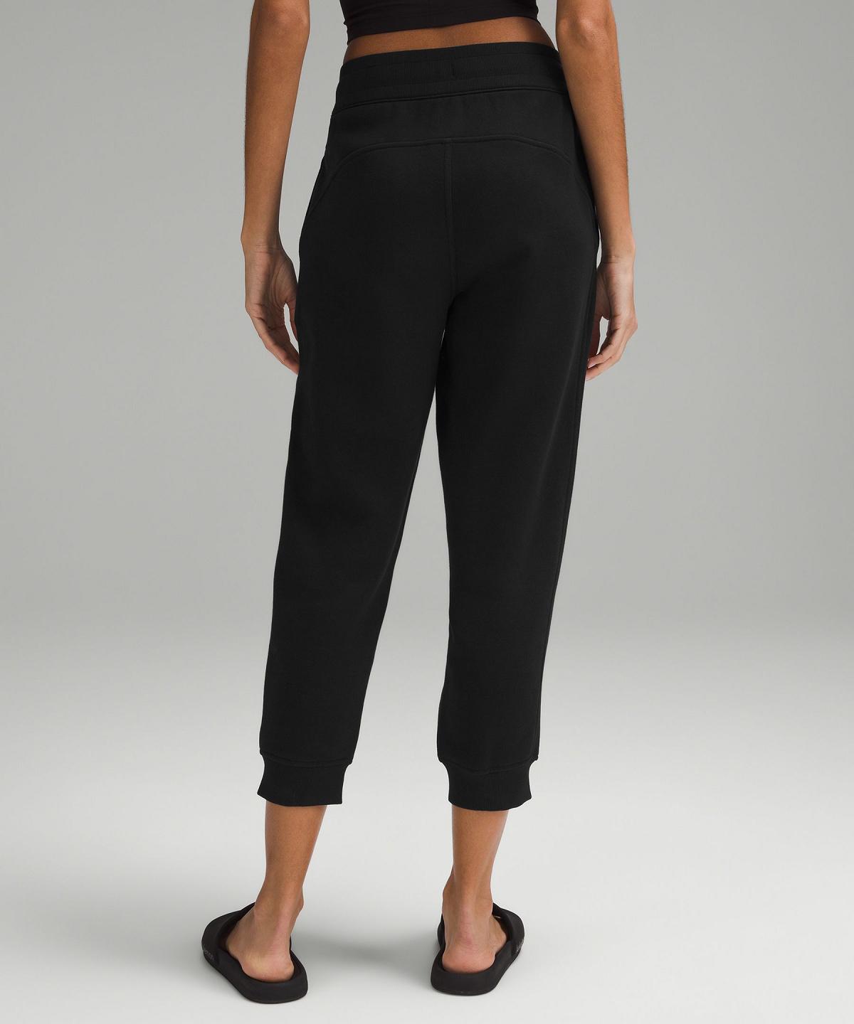 Pantalon Jogger Lululemon Scuba High-Rise Cropped Femme Noir | FR_LuLu87391