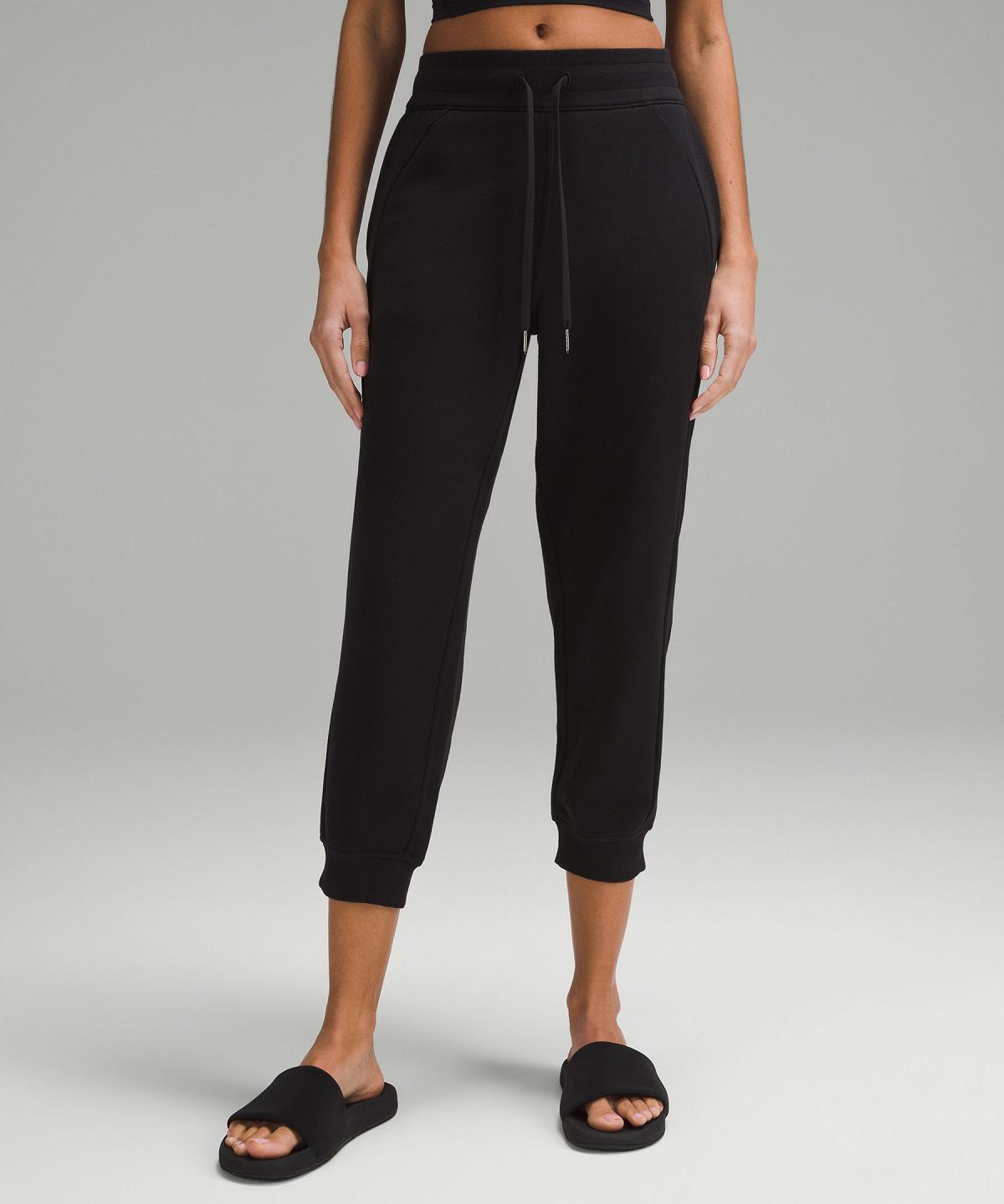 Pantalon Jogger Lululemon Scuba High-Rise Cropped Femme Noir | FR_LuLu87391