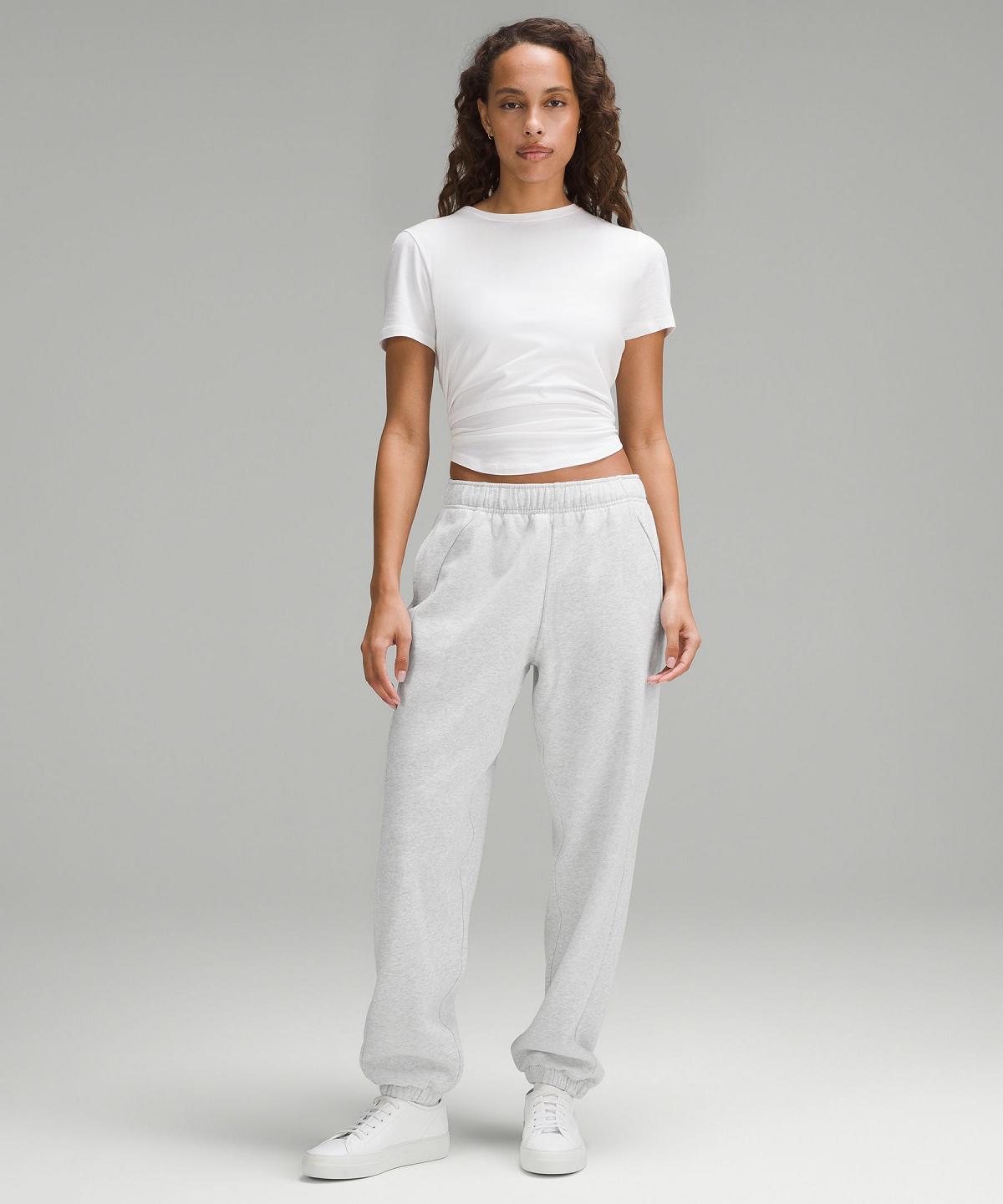 Pantalon Jogger Lululemon Scuba Mid-Rise Oversized Femme Grise Clair | FR_LuLu14816