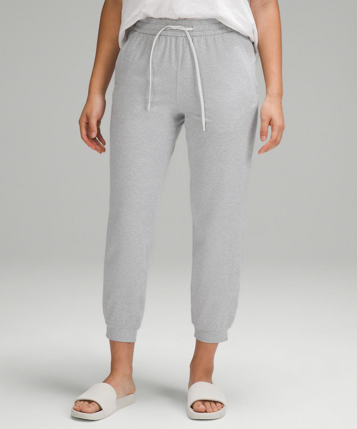 Pantalon Jogger Lululemon Soft Jersey Classic-Fit Mid-Rise Femme Grise Clair | FR_LuLu17872