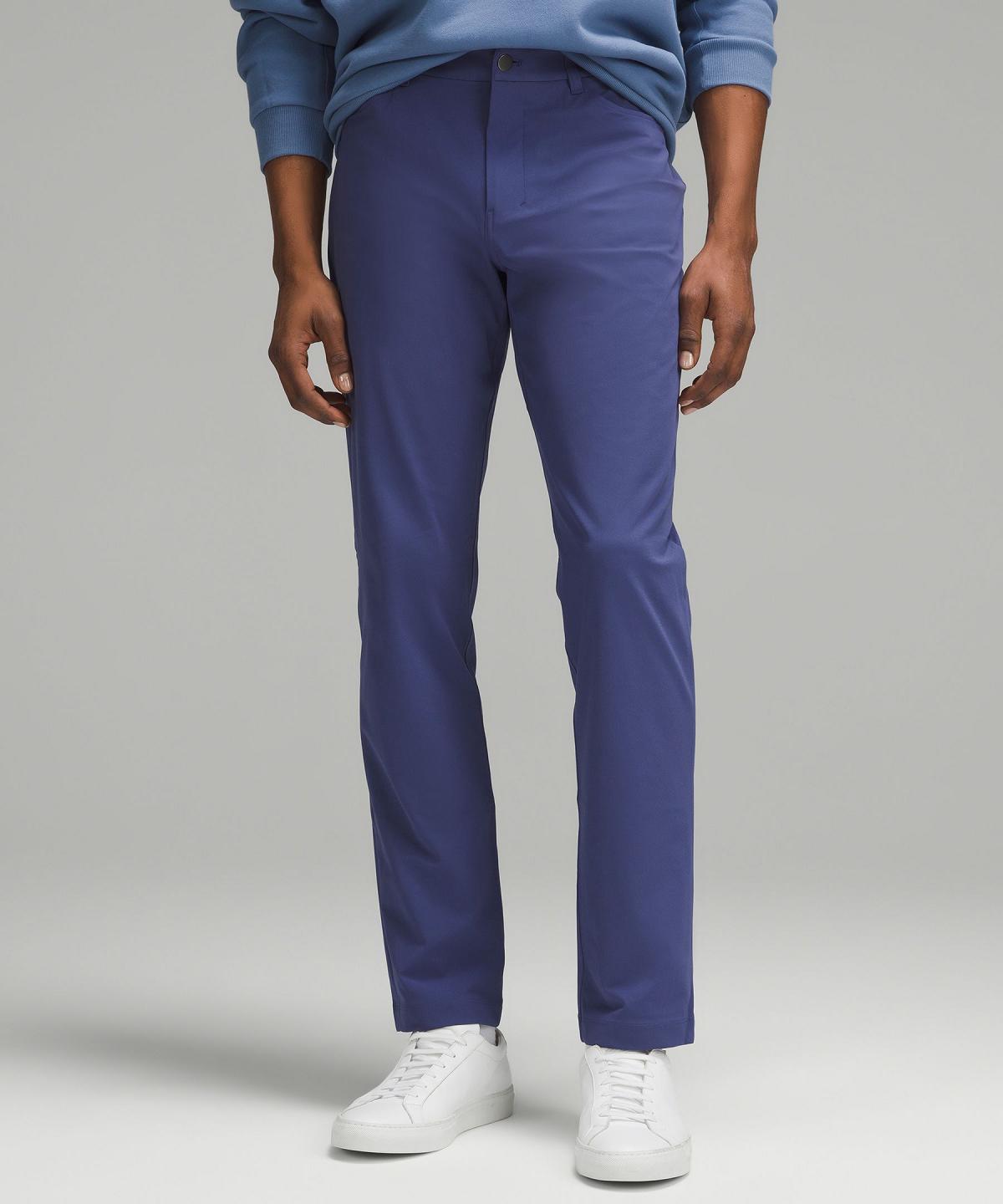 Pantalon Lululemon ABC Classic-Fit 5 Pocket 37"L Homme Bleu | FR_LuLu44189