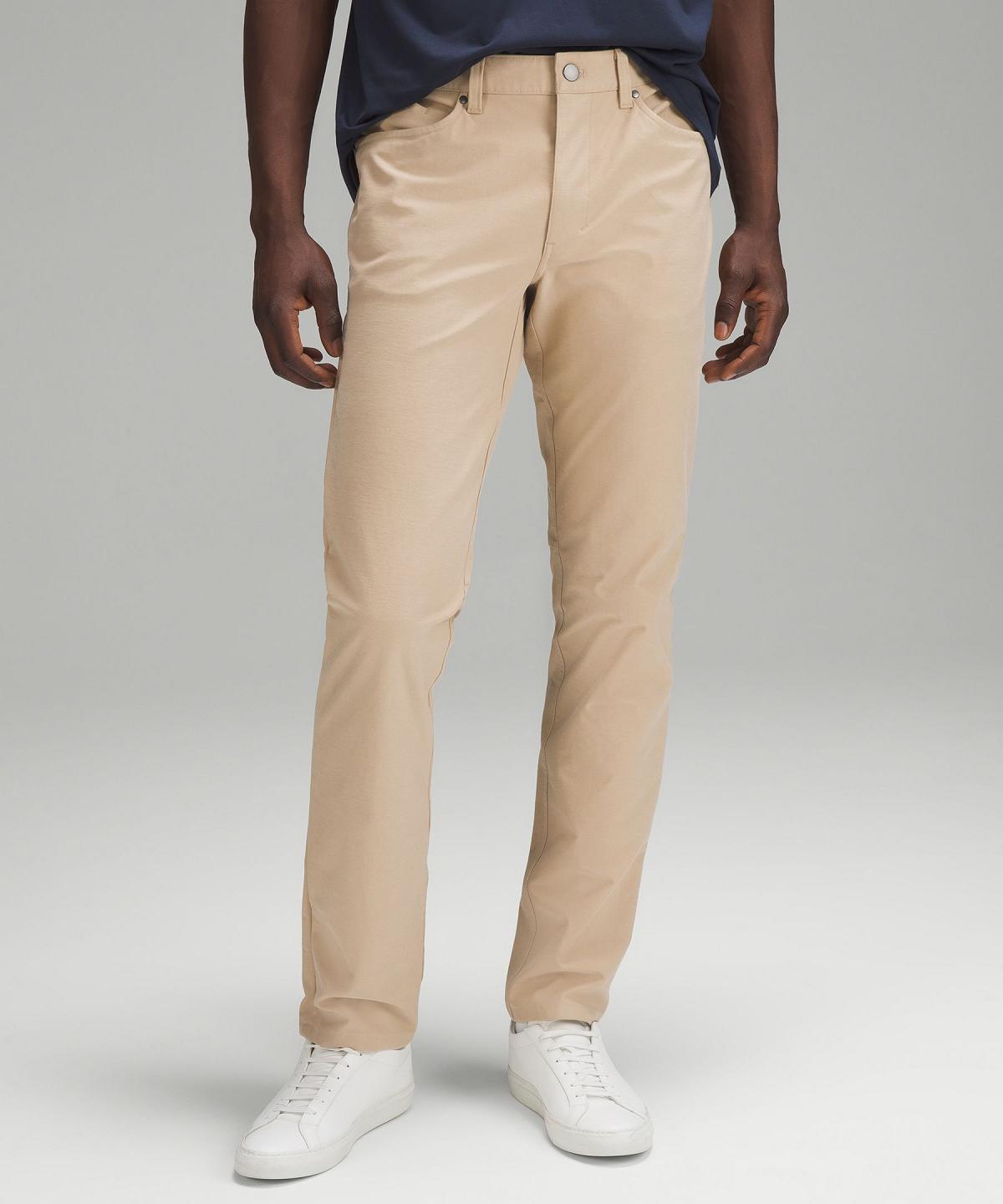 Pantalon Lululemon ABC Classic-Fit 5 Pocket 34"L Homme Kaki | FR_LuLu43935