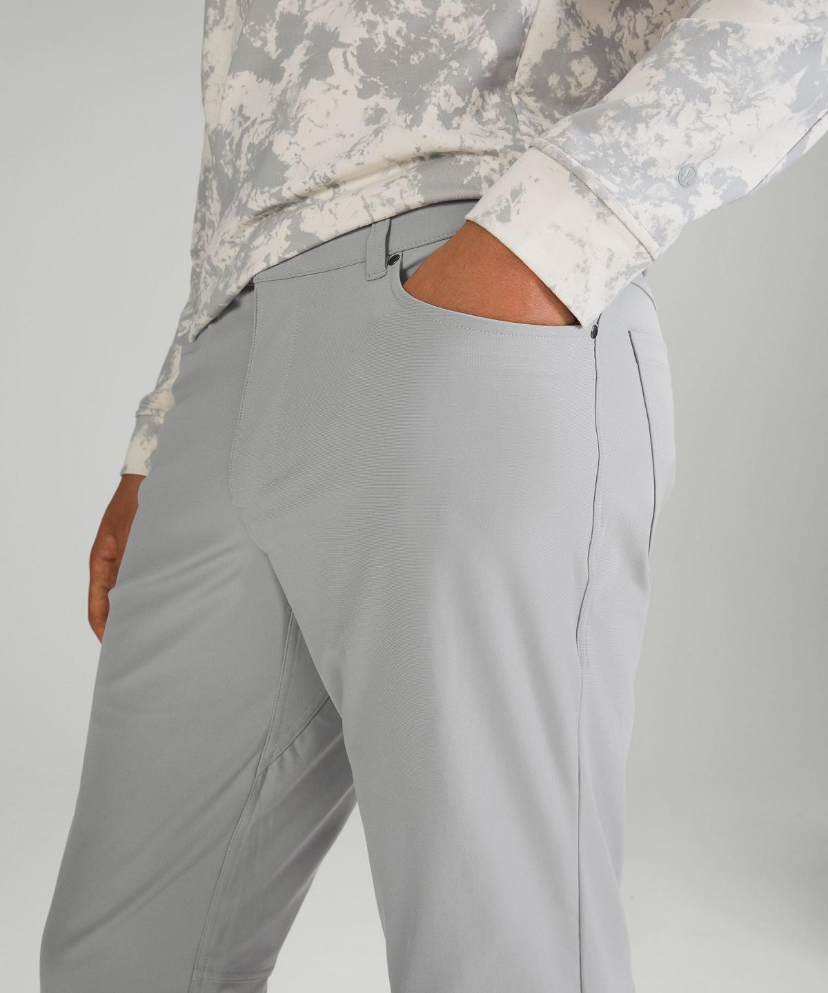 Pantalon Lululemon ABC Classic-Fit 5 Pocket 34"L Homme Argent | FR_LuLu34409