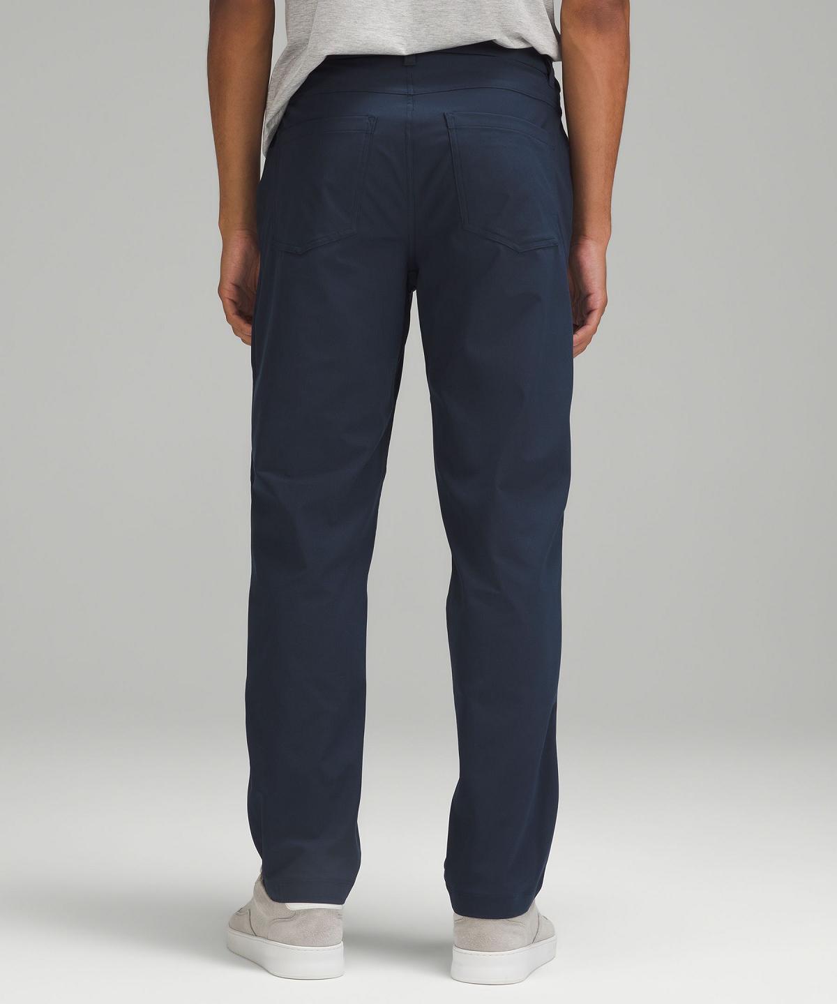 Pantalon Lululemon ABC Relaxed-Fit 5 Pocket 34"L Homme Bleu Marine | FR_LuLu77022