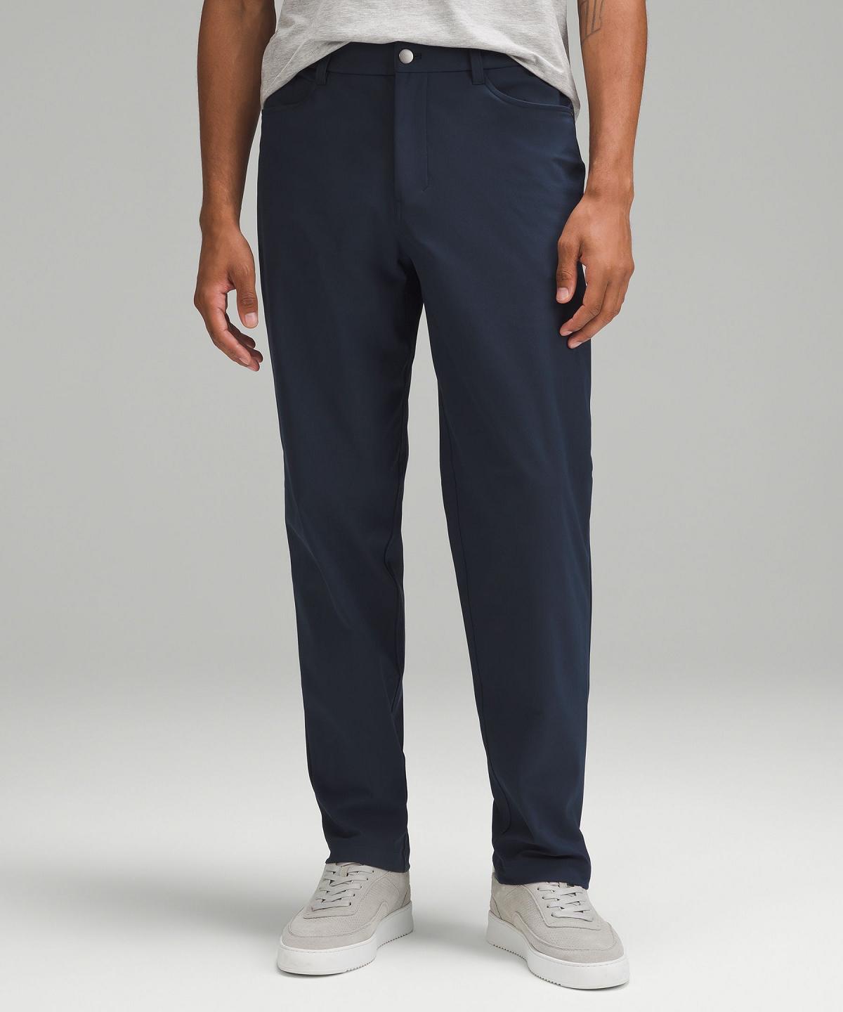 Pantalon Lululemon ABC Relaxed-Fit 5 Pocket 34"L Homme Bleu Marine | FR_LuLu77022