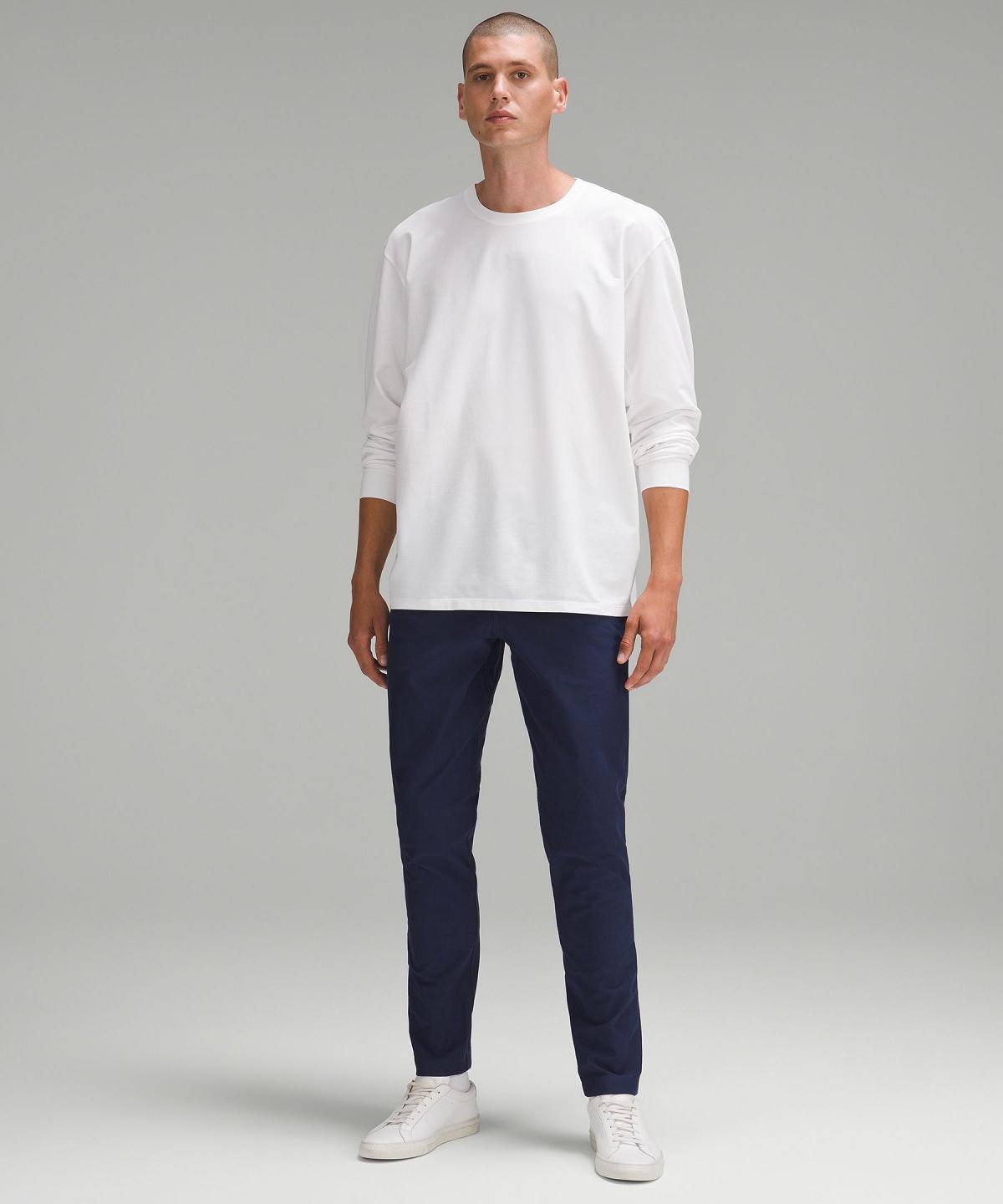 Pantalon Lululemon ABC Slim-Fit 5 Pocket 32"L Homme Bleu Marine | FR_LuLu76490