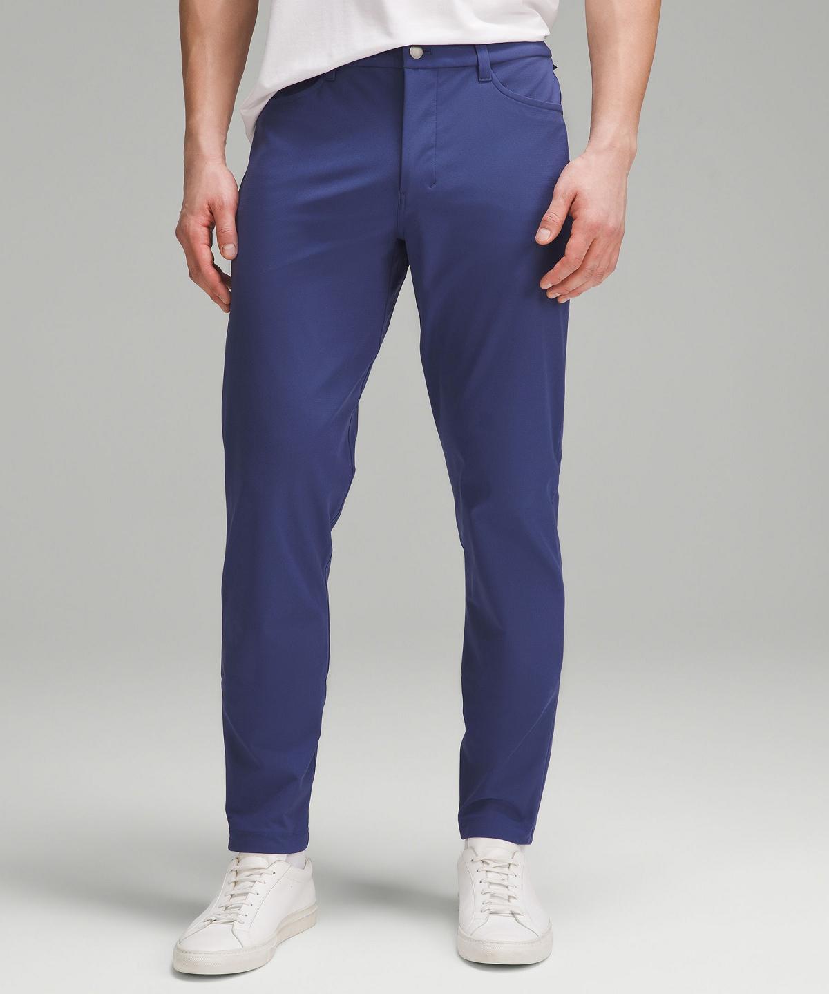 Pantalon Lululemon ABC Slim-Fit 5 Pocket 30"L Homme Bleu | FR_LuLu72641