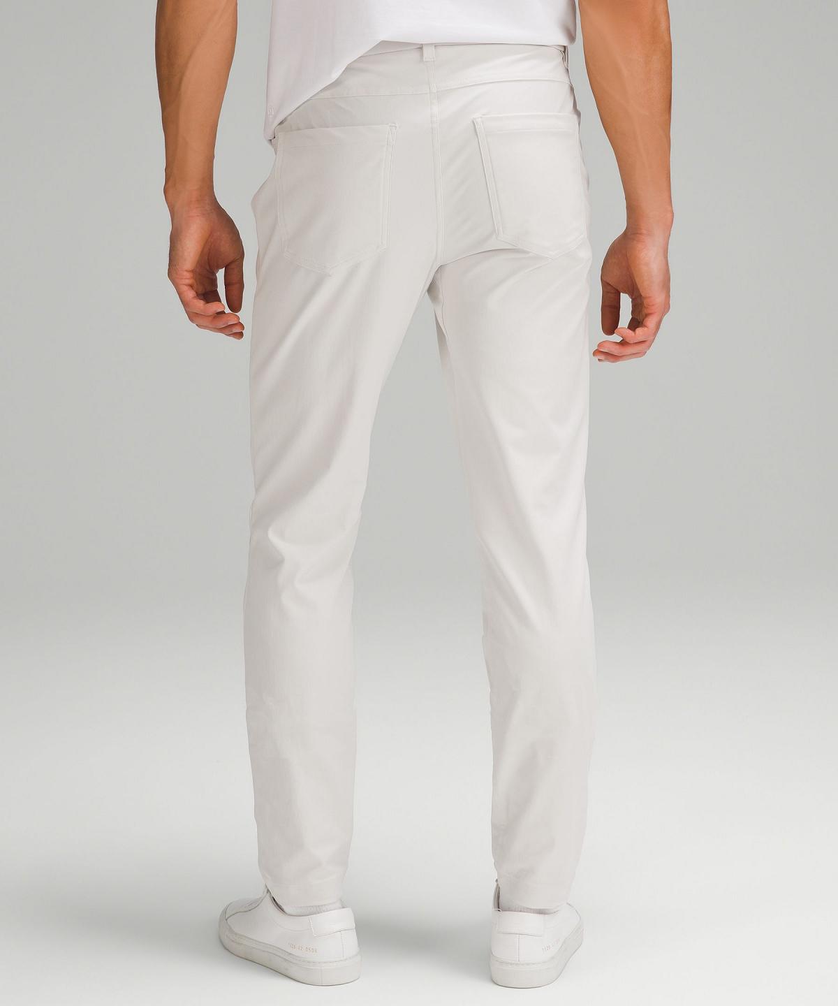 Pantalon Lululemon ABC Slim-Fit 5 Pocket 34"L Homme Beige Blanche | FR_LuLu56522