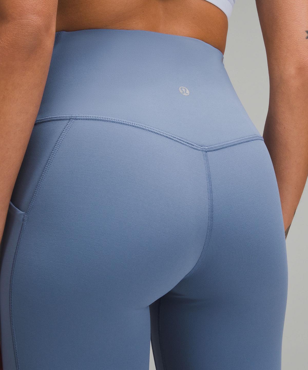 Pantalon Lululemon Align™ High-Rise Crop with Pockets 23" Femme Bleu | FR_LuLu58080