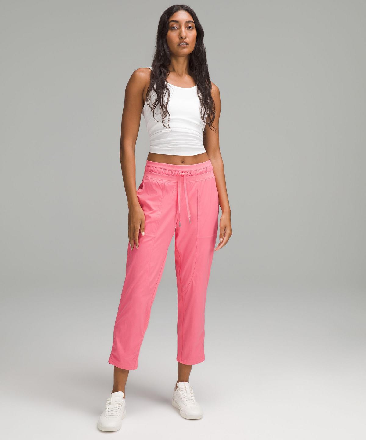 Pantalon Lululemon Dance Studio Mid-Rise Cropped Femme Rose | FR_LuLu34413