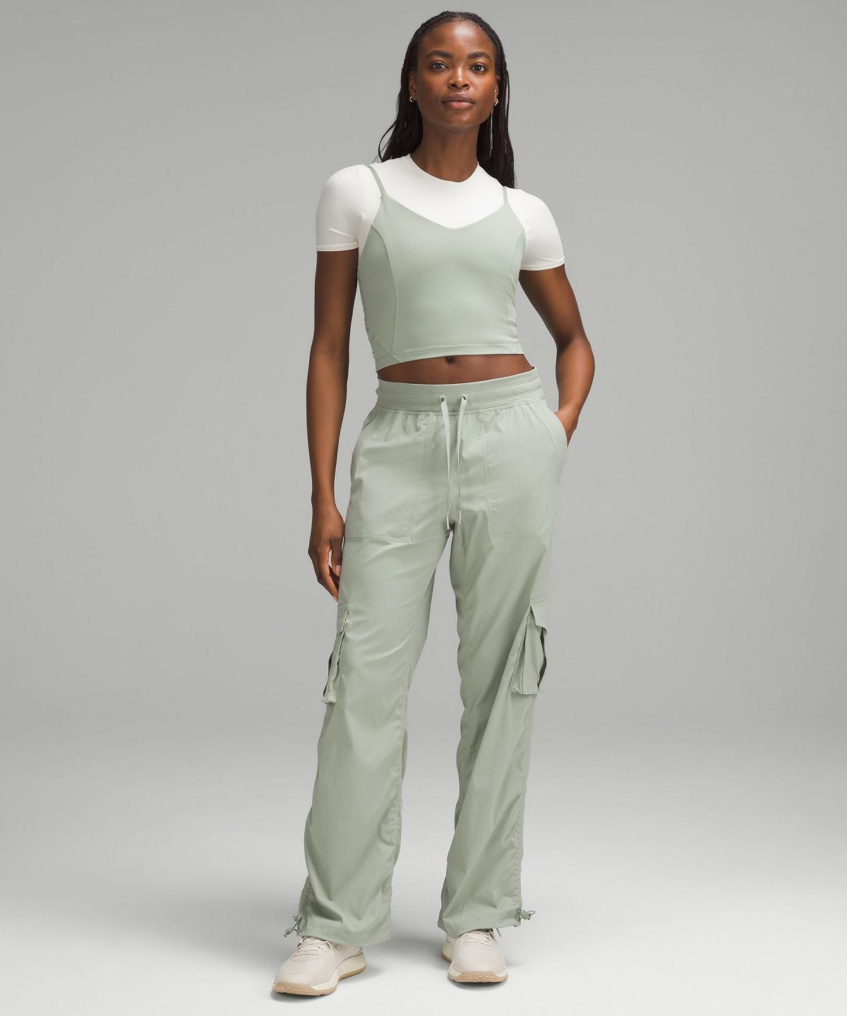 Pantalon Lululemon Dance Studio Relaxed-Fit Mid-Rise Cargo Femme Vert | FR_LuLu28009