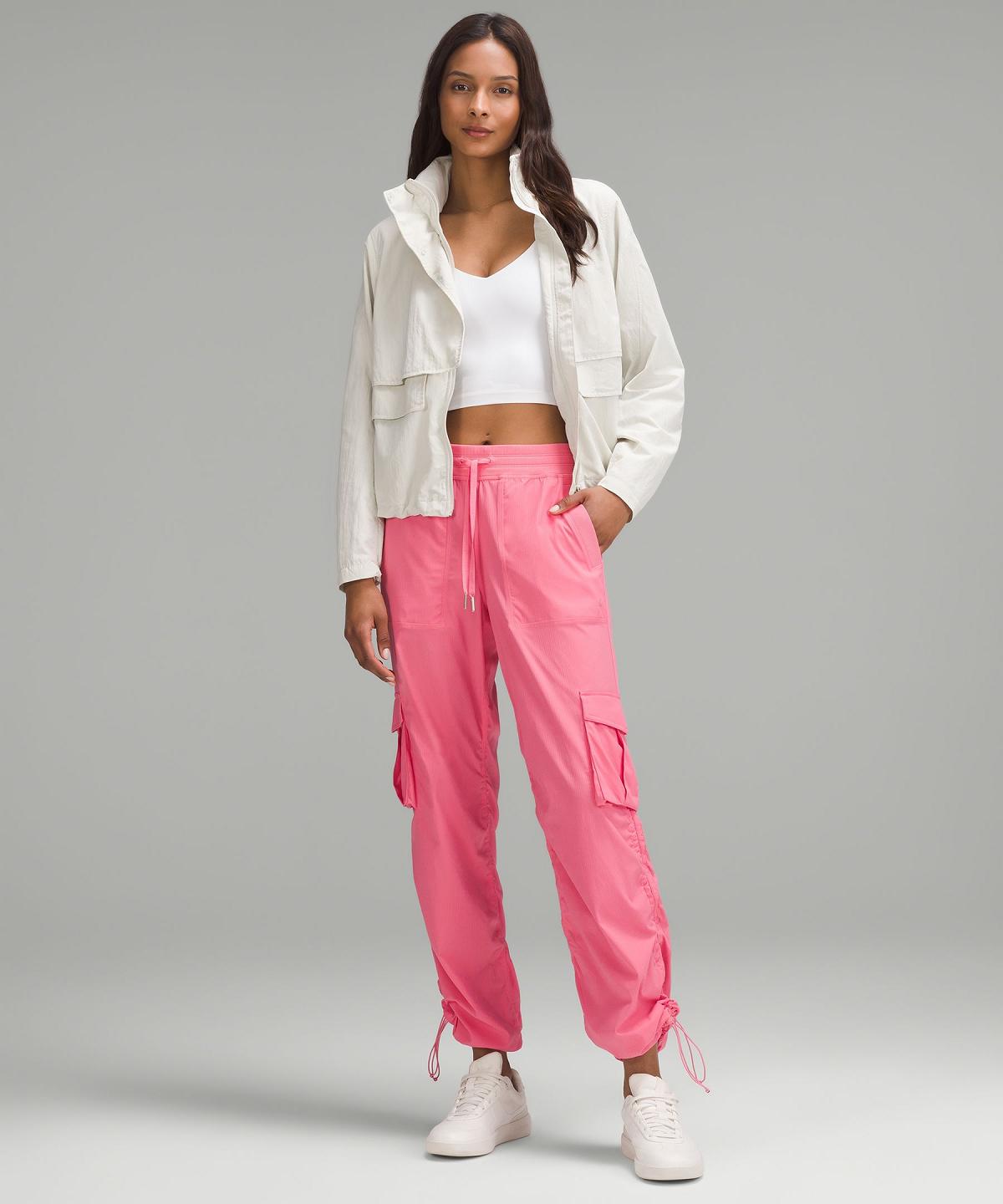 Pantalon Lululemon Dance Studio Relaxed-Fit Mid-Rise Cargo Femme Rose | FR_LuLu36538