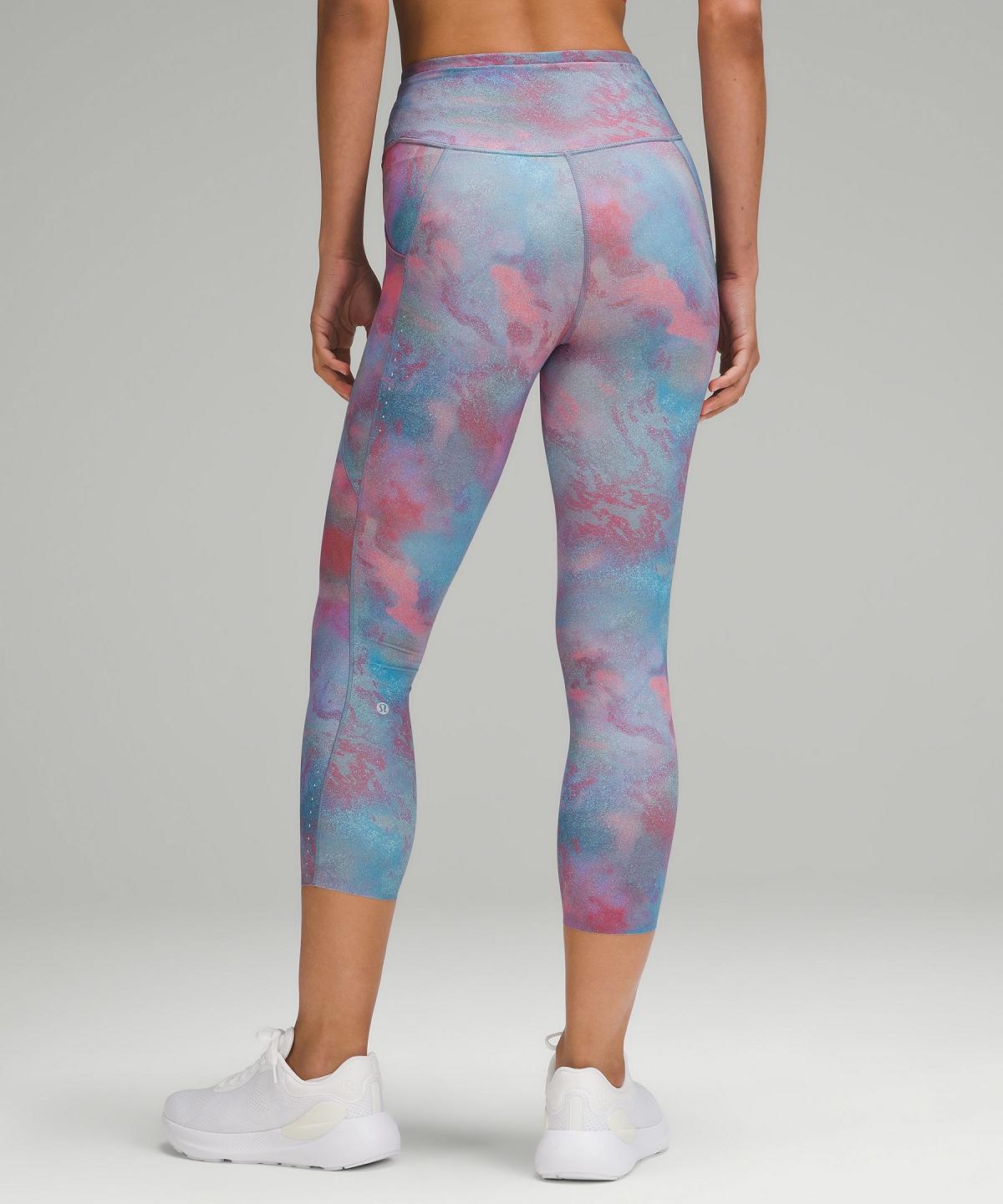 Pantalon Lululemon Fast and Free High-Rise Crop 23" Pockets Femme Multicolore | FR_LuLu48774