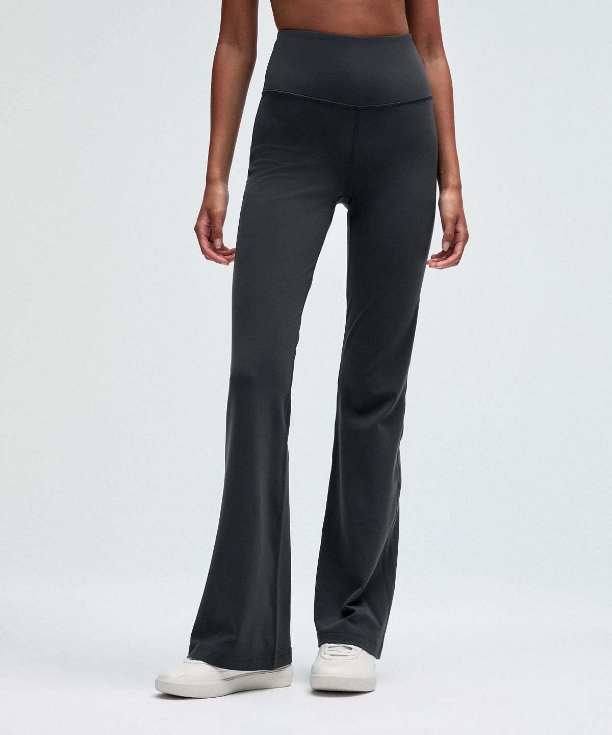 Pantalon Lululemon Groove Nulu Super-High-Rise Flared Femme Grise Foncé | FR_LuLu82440