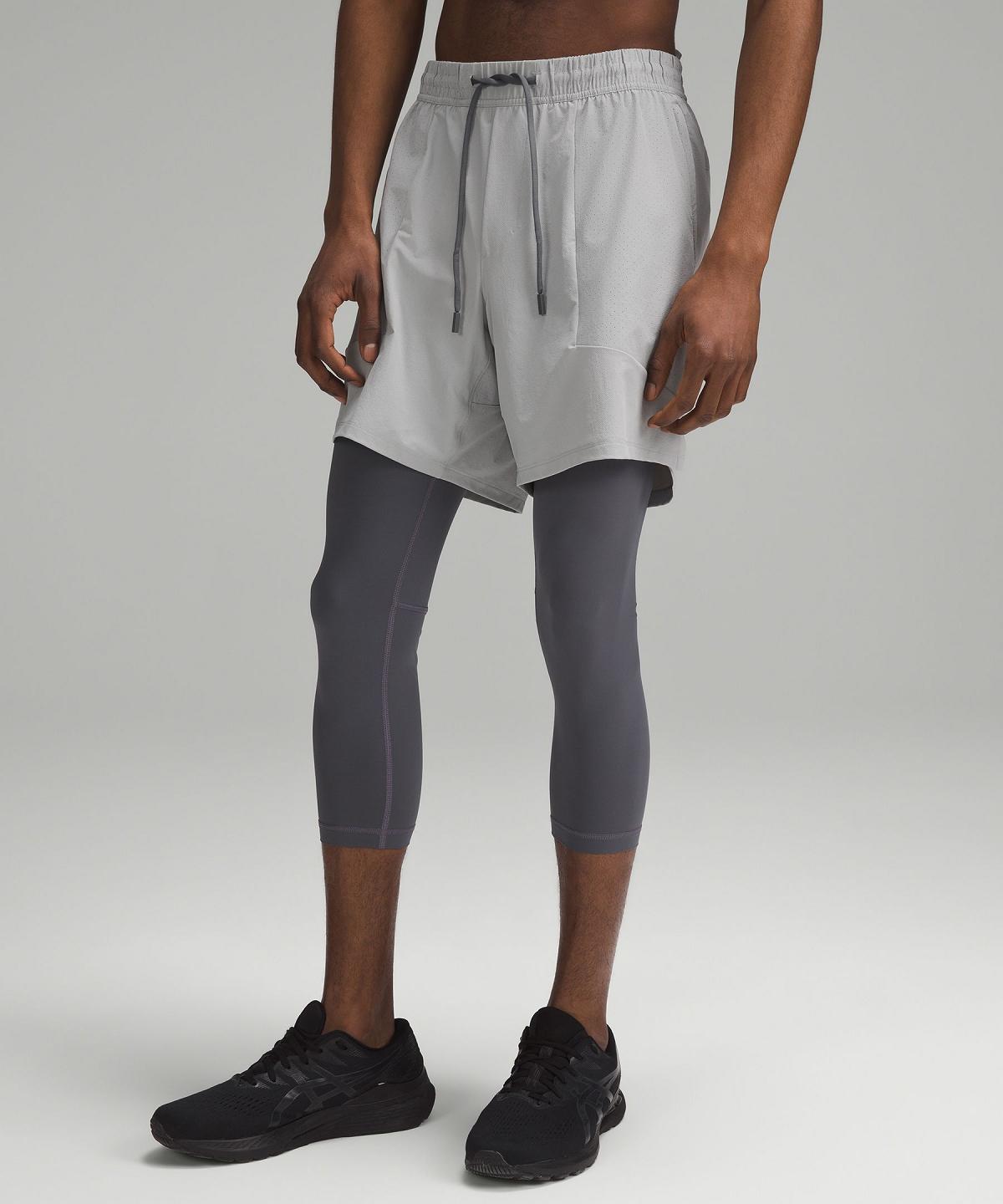 Pantalon Lululemon License to Train 2-in-1 Tight 21" Homme Argent | FR_LuLu36190