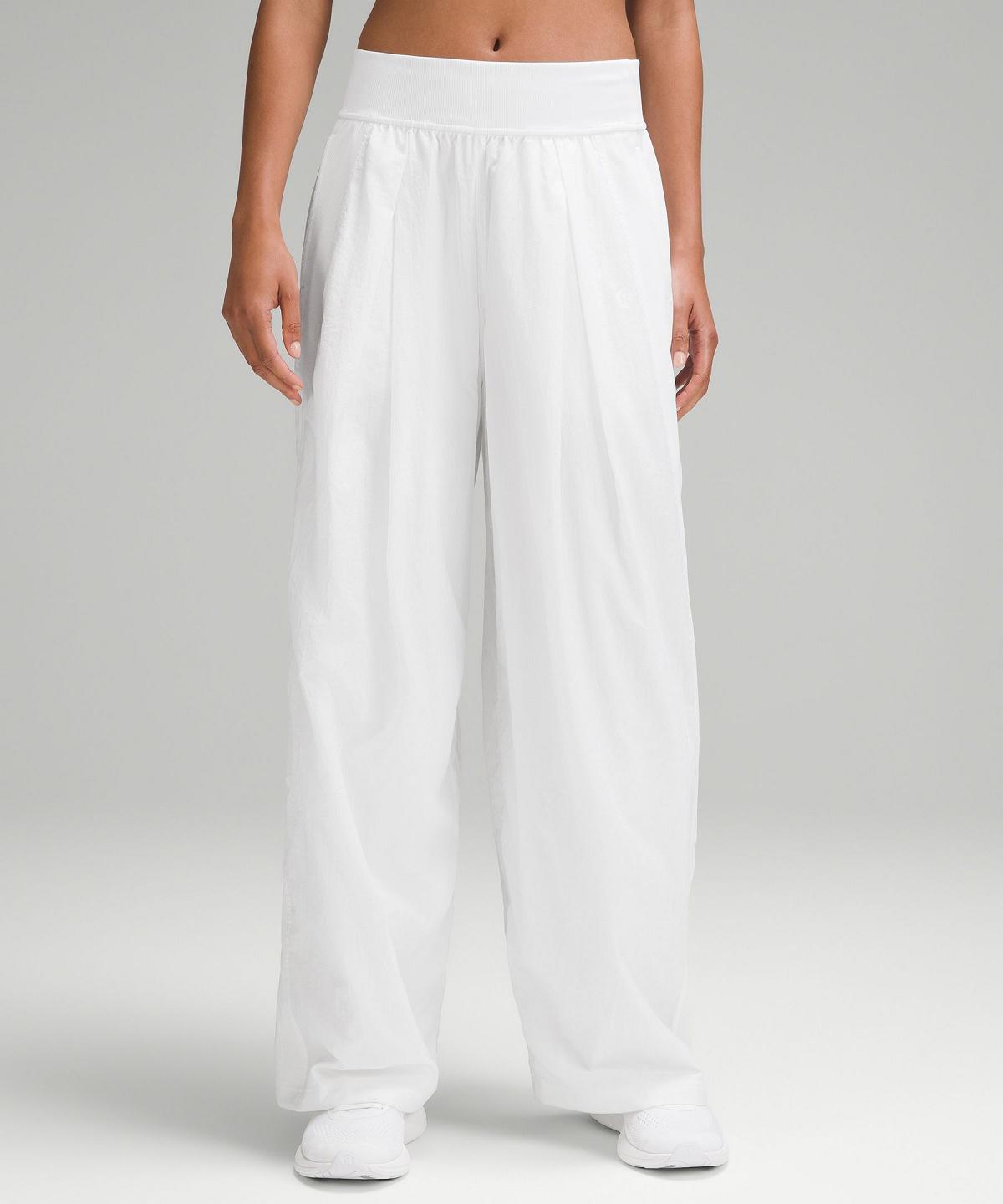 Pantalon Lululemon Lightweight Tennis Mid-Rise Track Femme Blanche | FR_LuLu33996