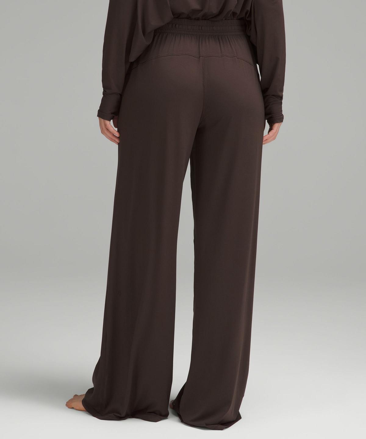 Pantalon Lululemon Modal High-Rise Wide-Leg Lounge Femme Cafe | FR_LuLu44292