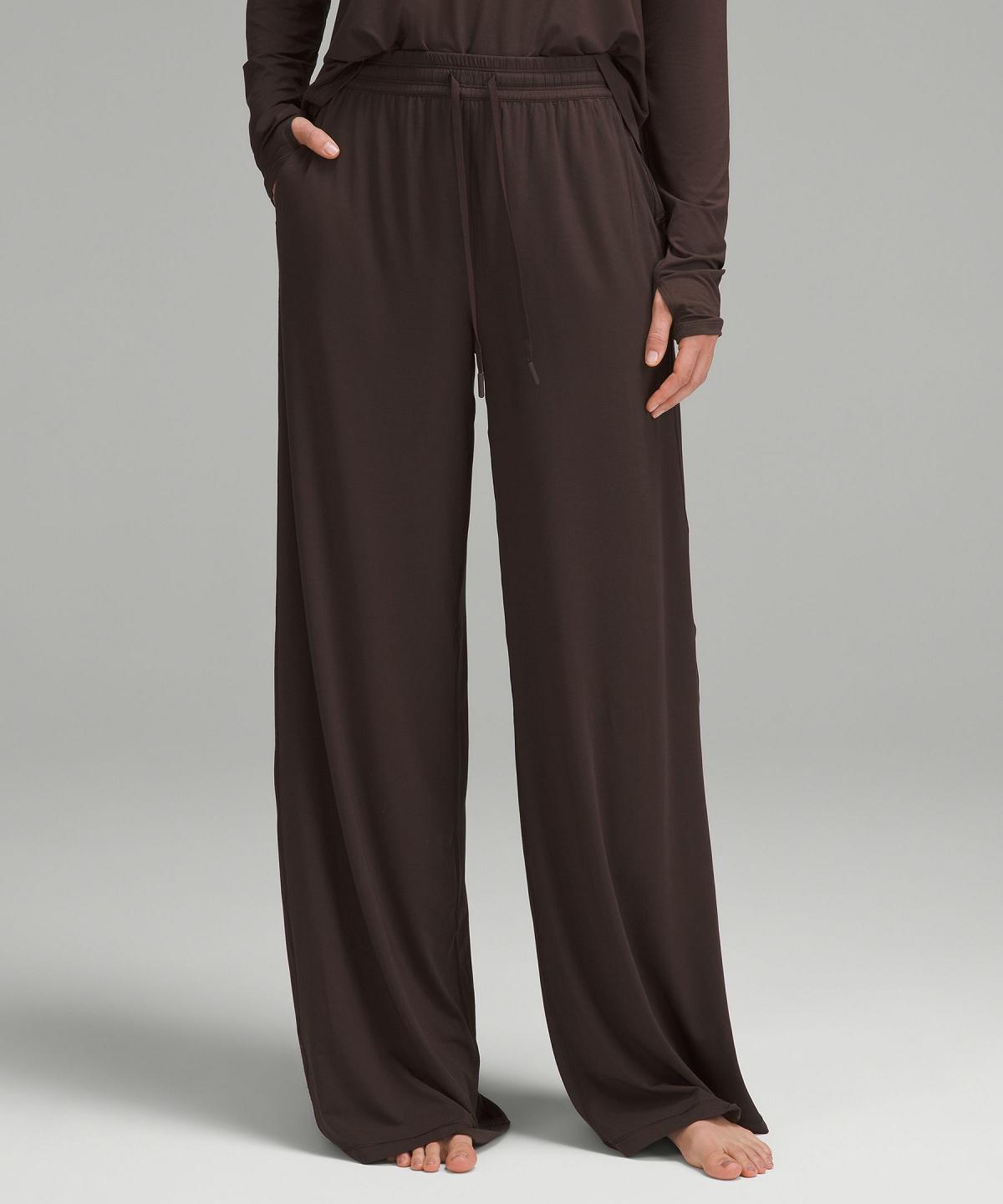 Pantalon Lululemon Modal High-Rise Wide-Leg Lounge Femme Cafe | FR_LuLu44292