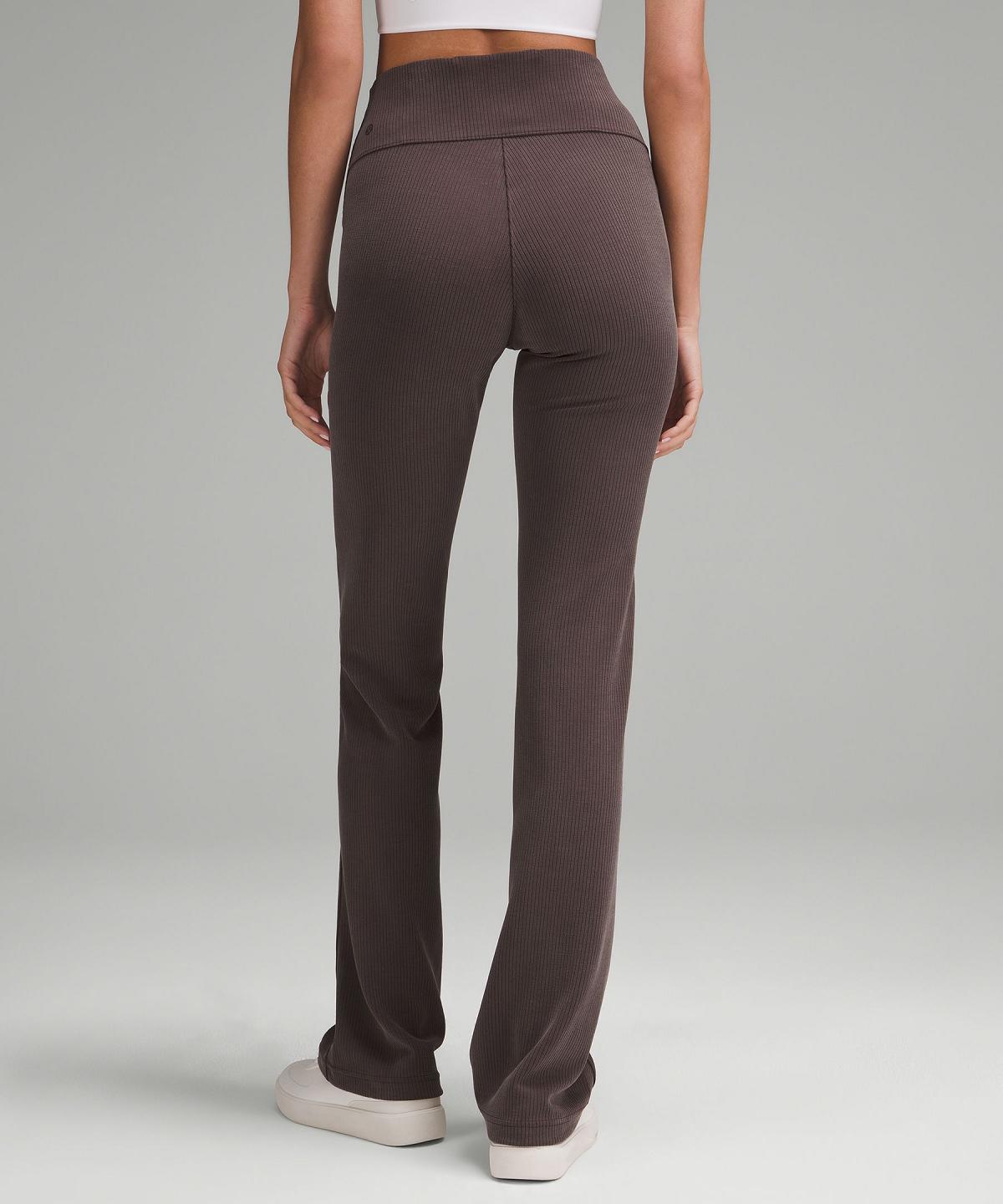 Pantalon Lululemon Ribbed Softstreme Flared Femme Cafe | FR_LuLu45088