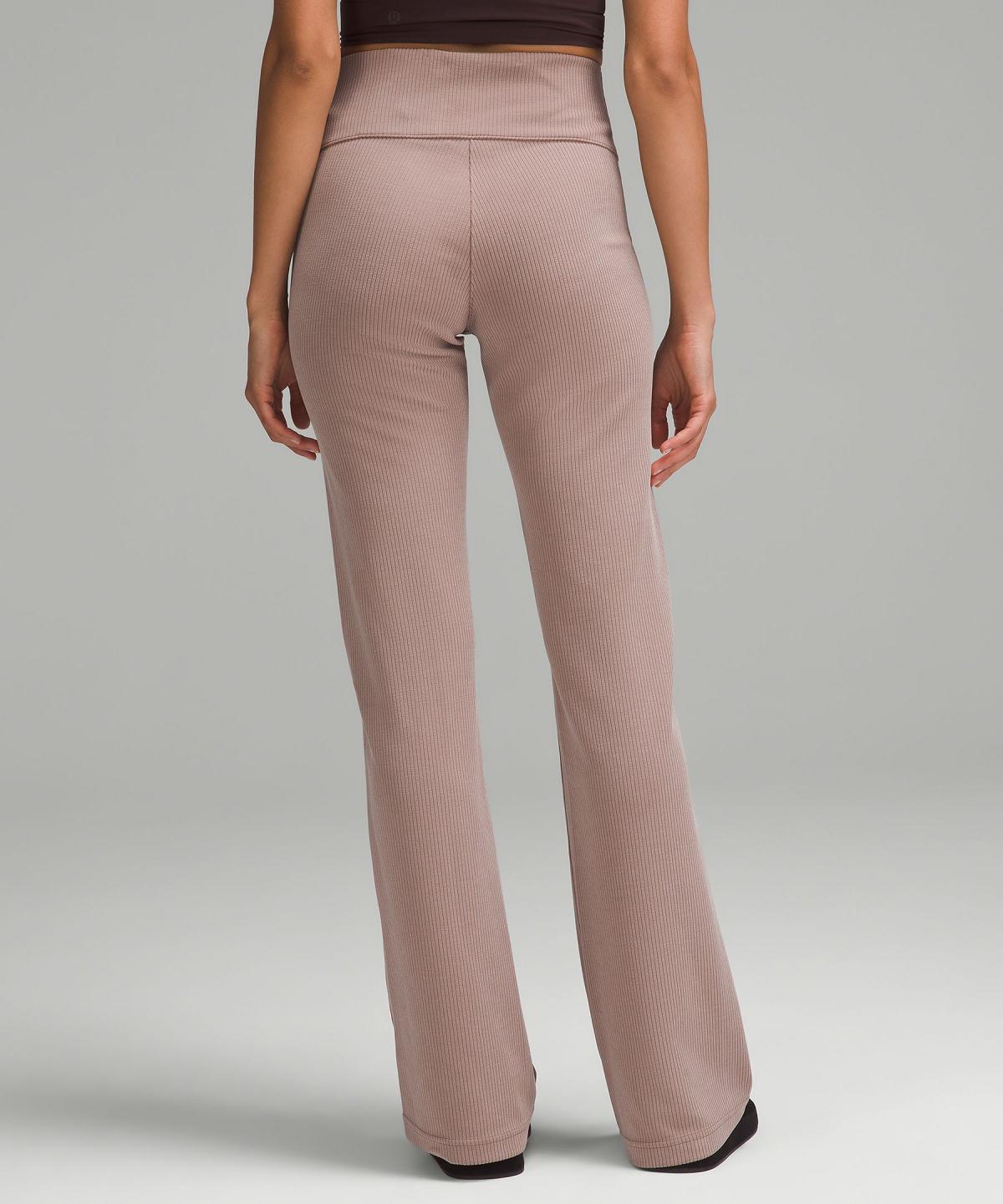 Pantalon Lululemon Ribbed Softstreme Flared Femme Grise | FR_LuLu20423