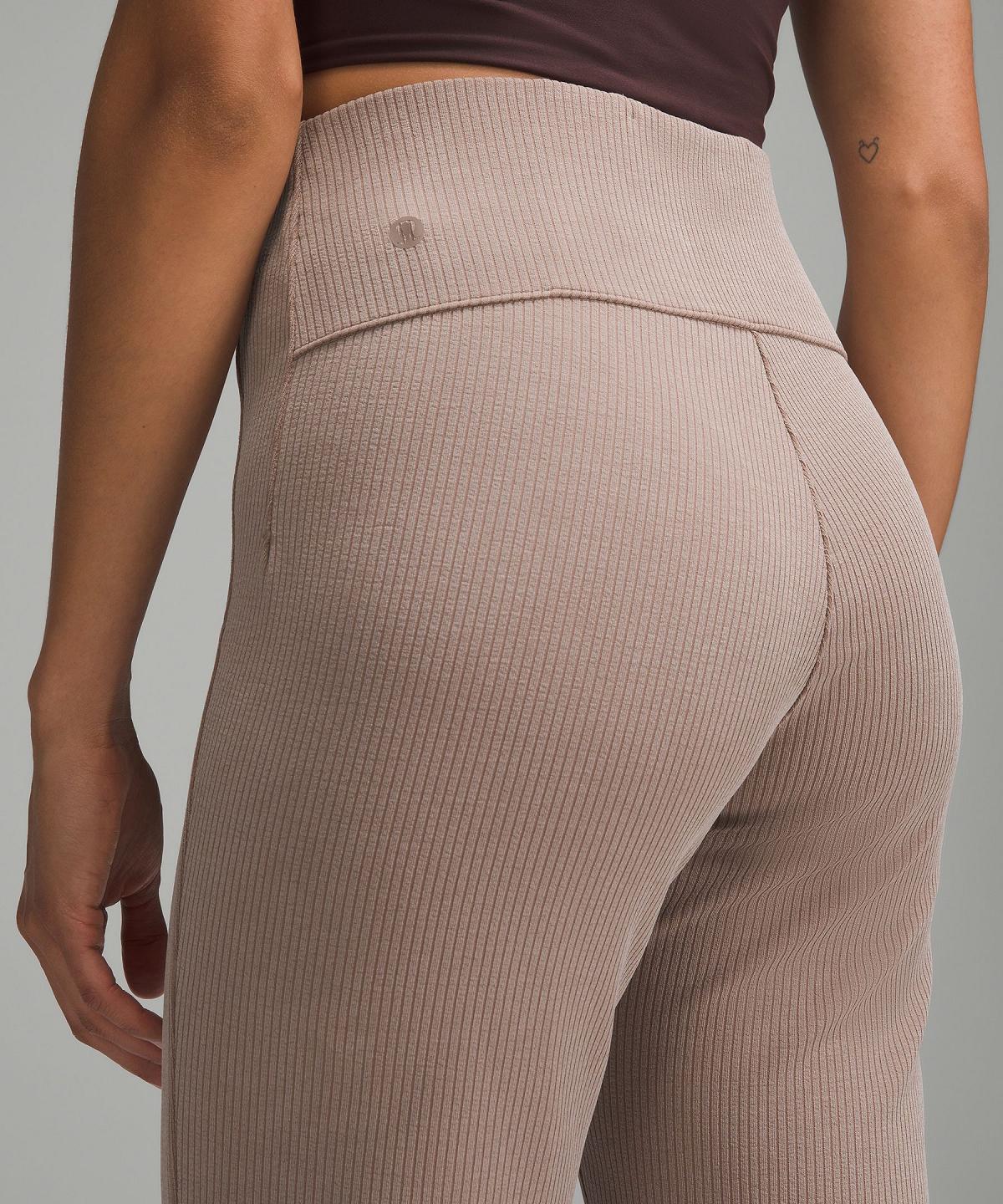 Pantalon Lululemon Ribbed Softstreme Flared Femme Grise | FR_LuLu20423