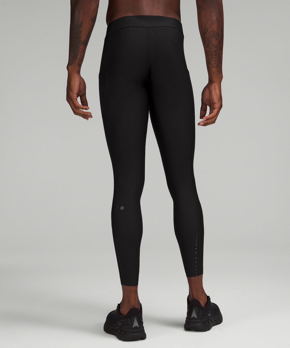 Pantalon Lululemon SenseKnit Running High-Rise Tight 28" Homme Noir | FR_LuLu61964