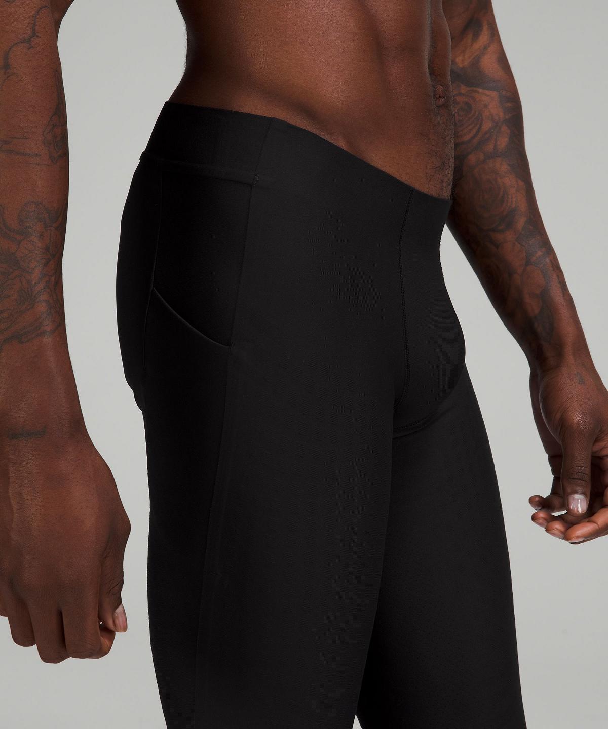 Pantalon Lululemon SenseKnit Running High-Rise Tight 28" Homme Noir | FR_LuLu61964