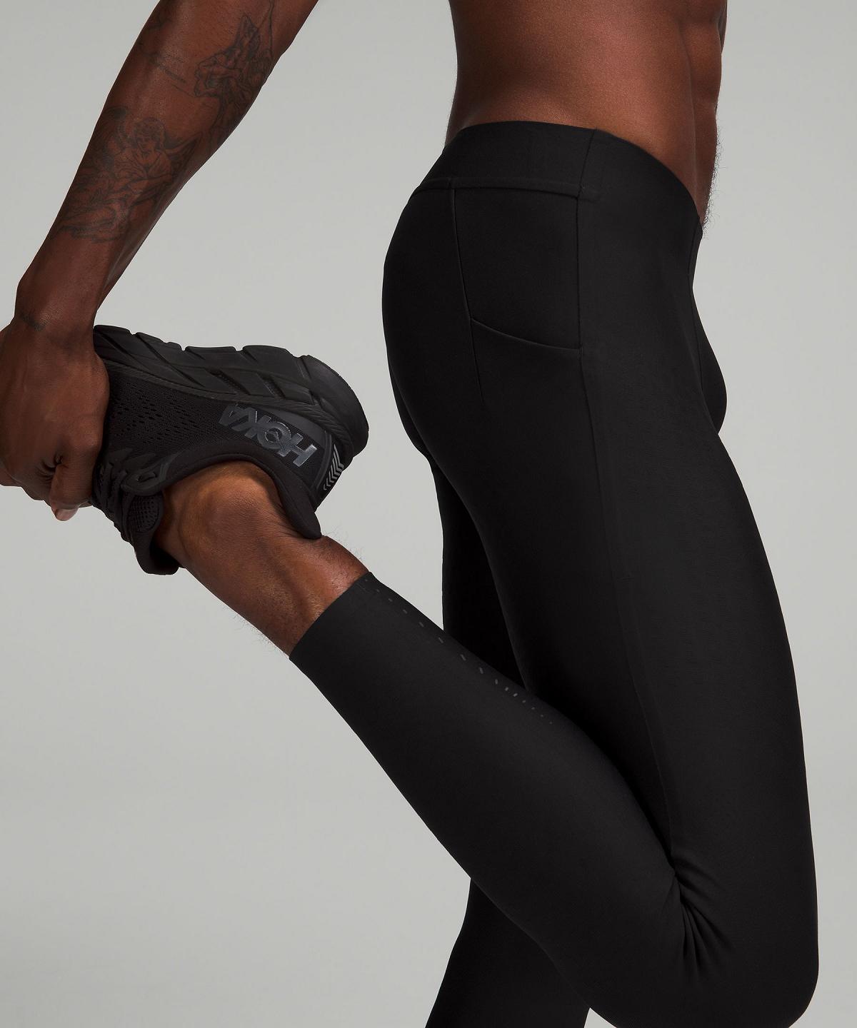 Pantalon Lululemon SenseKnit Running High-Rise Tight 28" Homme Noir | FR_LuLu61964