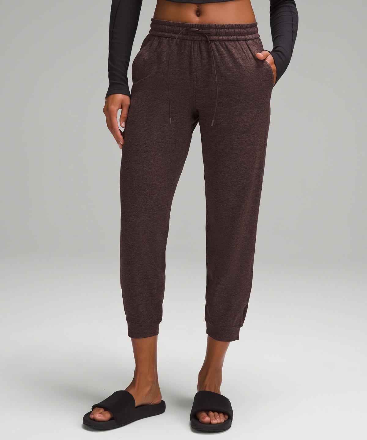 Pantalon Lululemon Soft Jersey Classic-Fit Mid-Rise Femme Marron | FR_LuLu98121