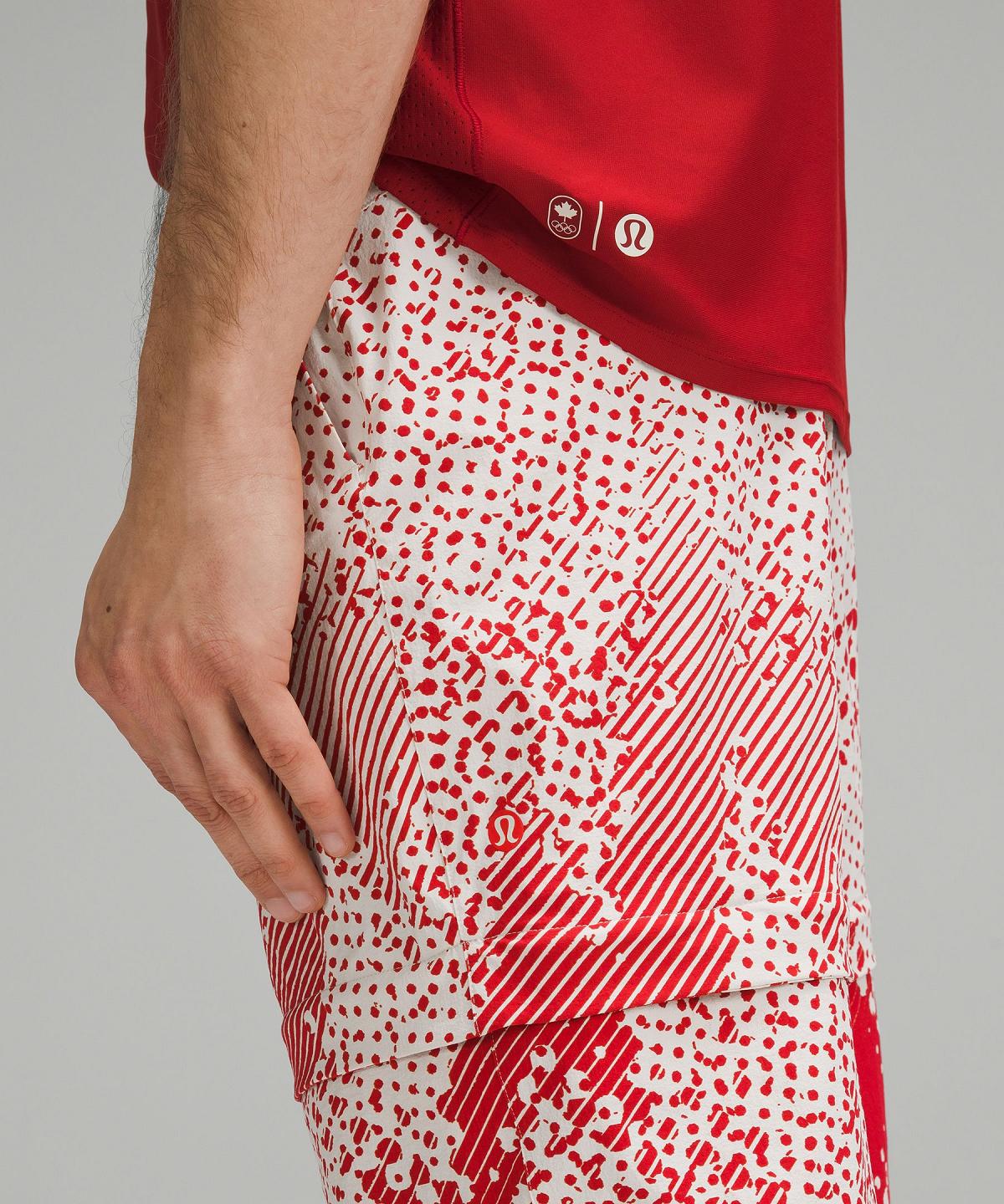 Pantalon Lululemon Team Canada Convertible  Homme Blanche Rouge | FR_LuLu34639