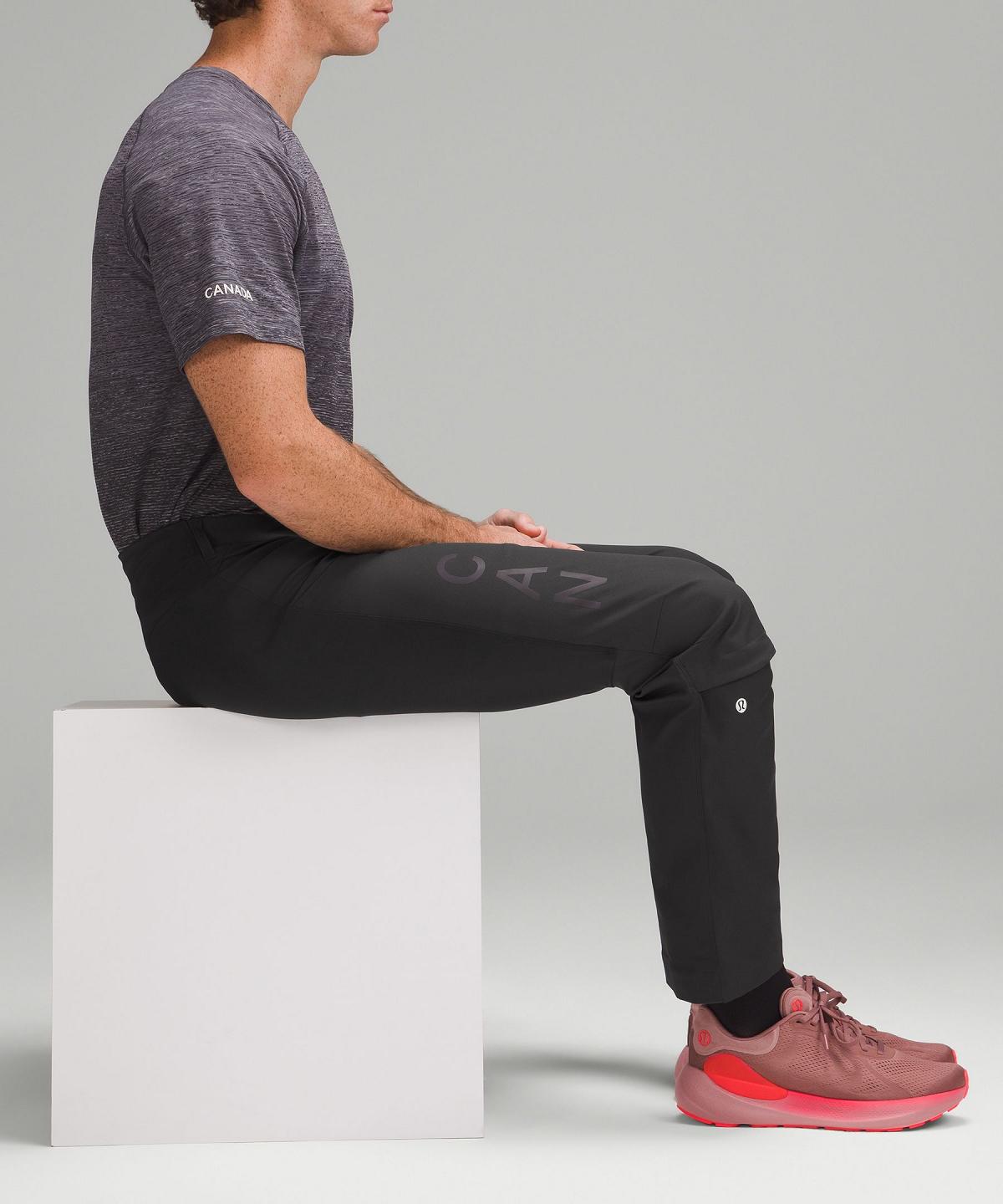 Pantalon Lululemon Team Canada Men's Seated-Fit High-Rise Carpenter Homme Noir | FR_LuLu30348