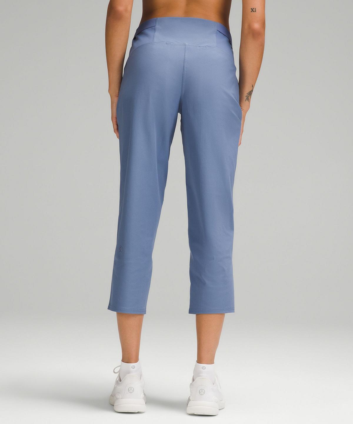 Pantalon Lululemon Warpstreme Multi-Pocket Mid-Rise Golf Crop 24" Femme Bleu | FR_LuLu29974