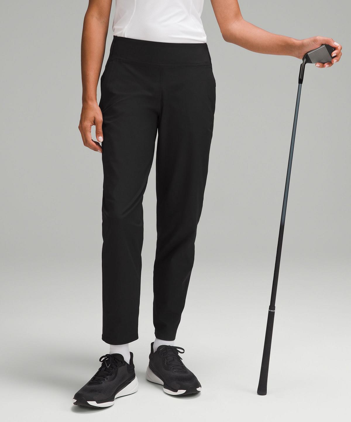 Pantalon Lululemon Warpstreme Multi-Pocket Mid-Rise Golf28" Femme Noir | FR_LuLu70852