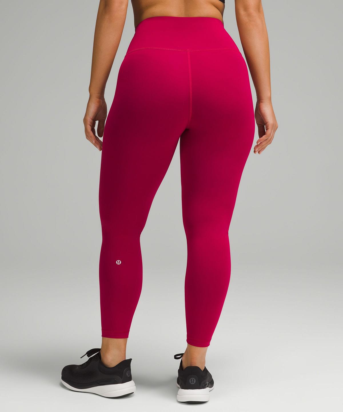 Pantalon Lululemon Wunder Train Contour Fit High-Rise Tight 25" Femme Rouge | FR_LuLu15574