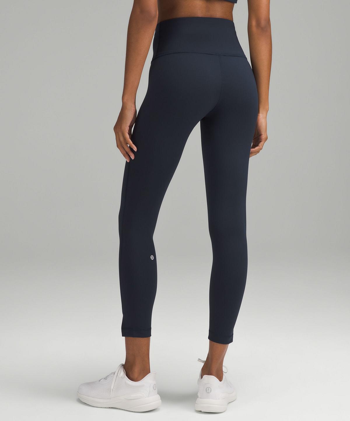 Pantalon Lululemon Wunder Train High-Rise Tight 25" Femme Bleu Marine | FR_LuLu61023