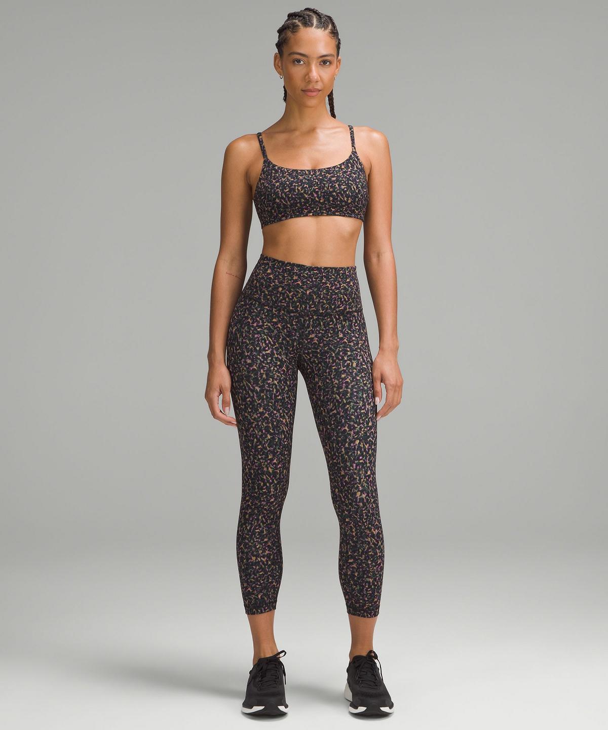 Pantalon Lululemon Wunder Train High-Rise Crop 23" Femme Rose Multicolore | FR_LuLu65791