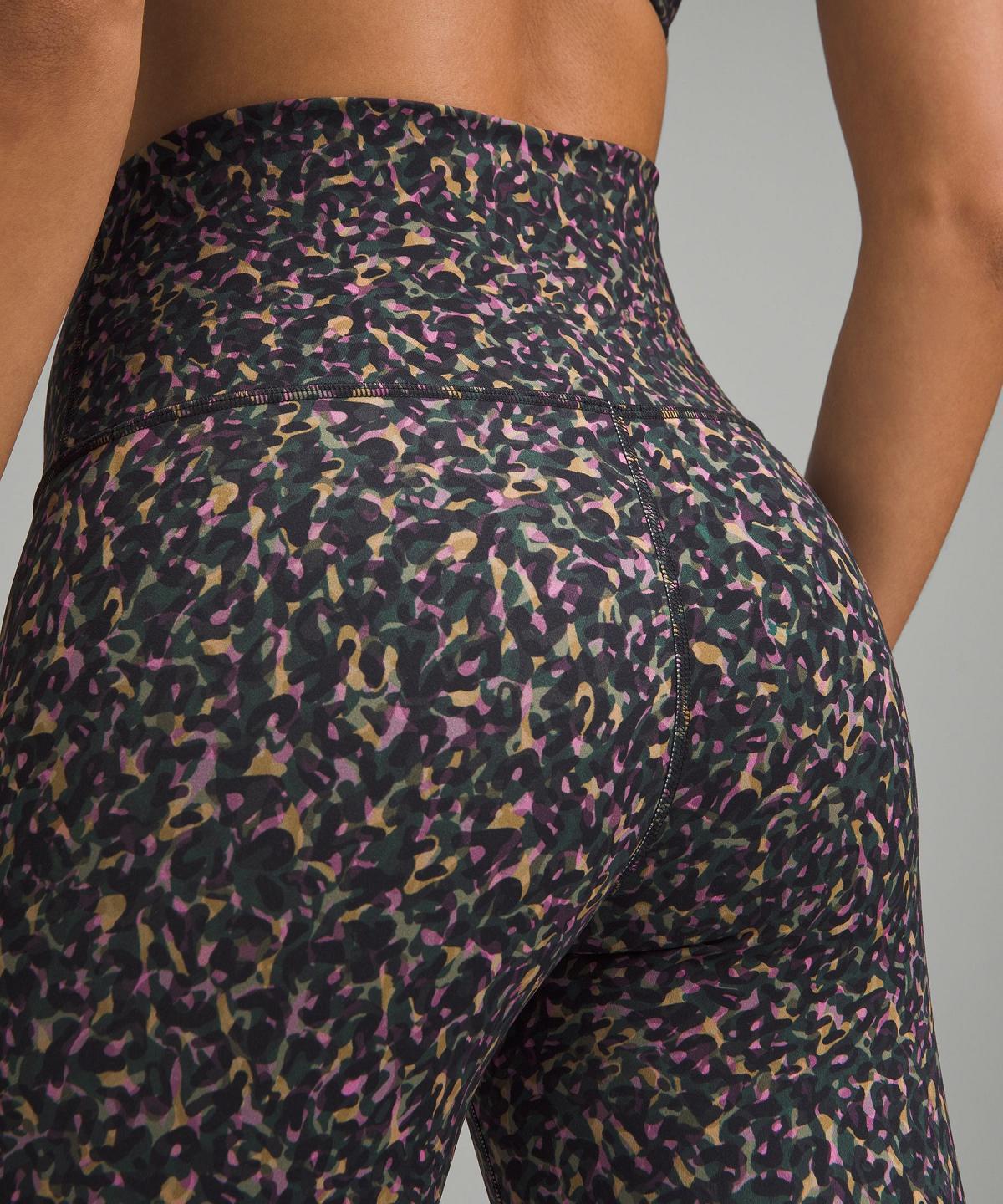 Pantalon Lululemon Wunder Train High-Rise Crop 23" Femme Rose Multicolore | FR_LuLu65791