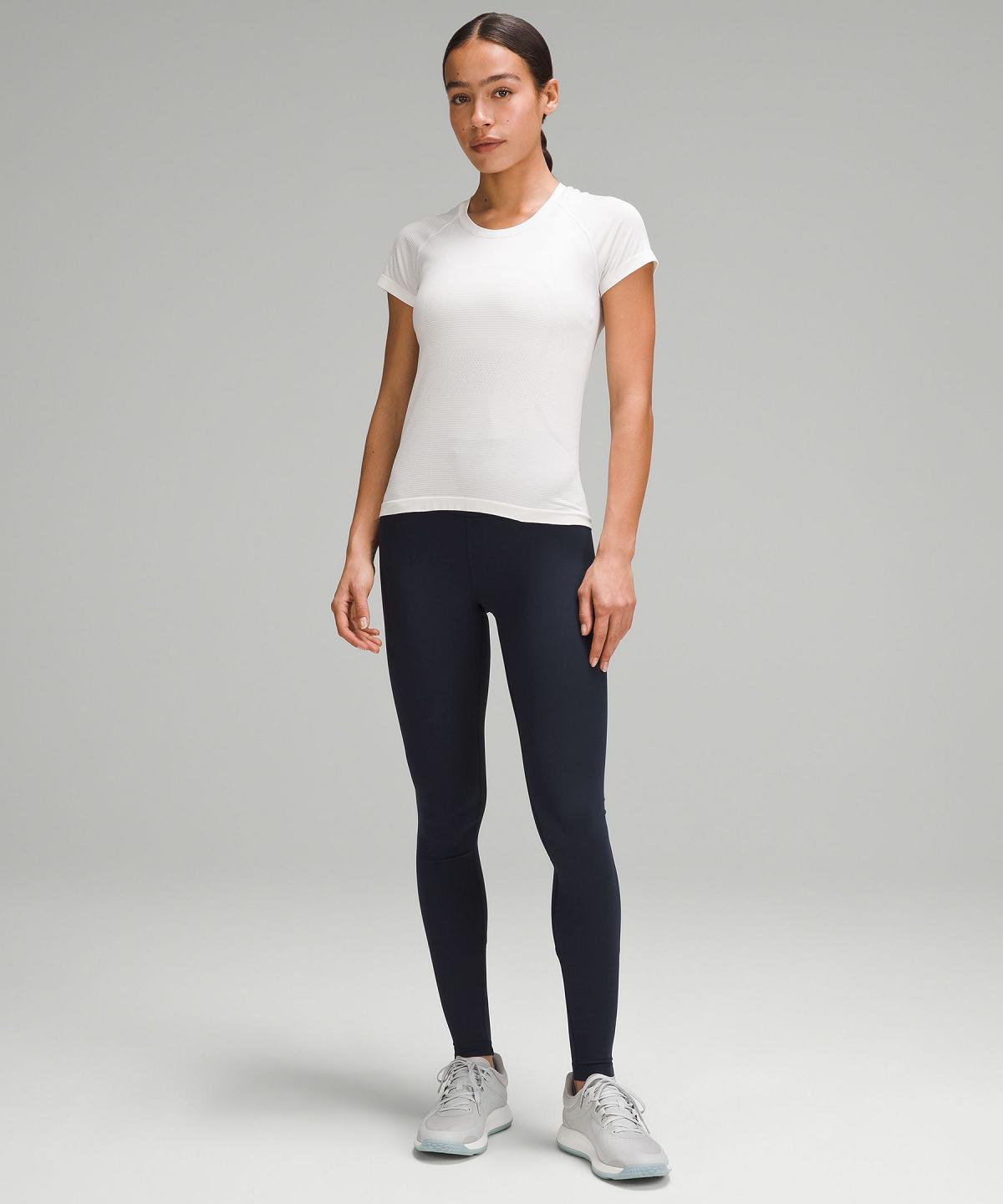 Pantalon Lululemon Wunder Train High-Rise Tight 31" Femme Bleu Marine | FR_LuLu54993