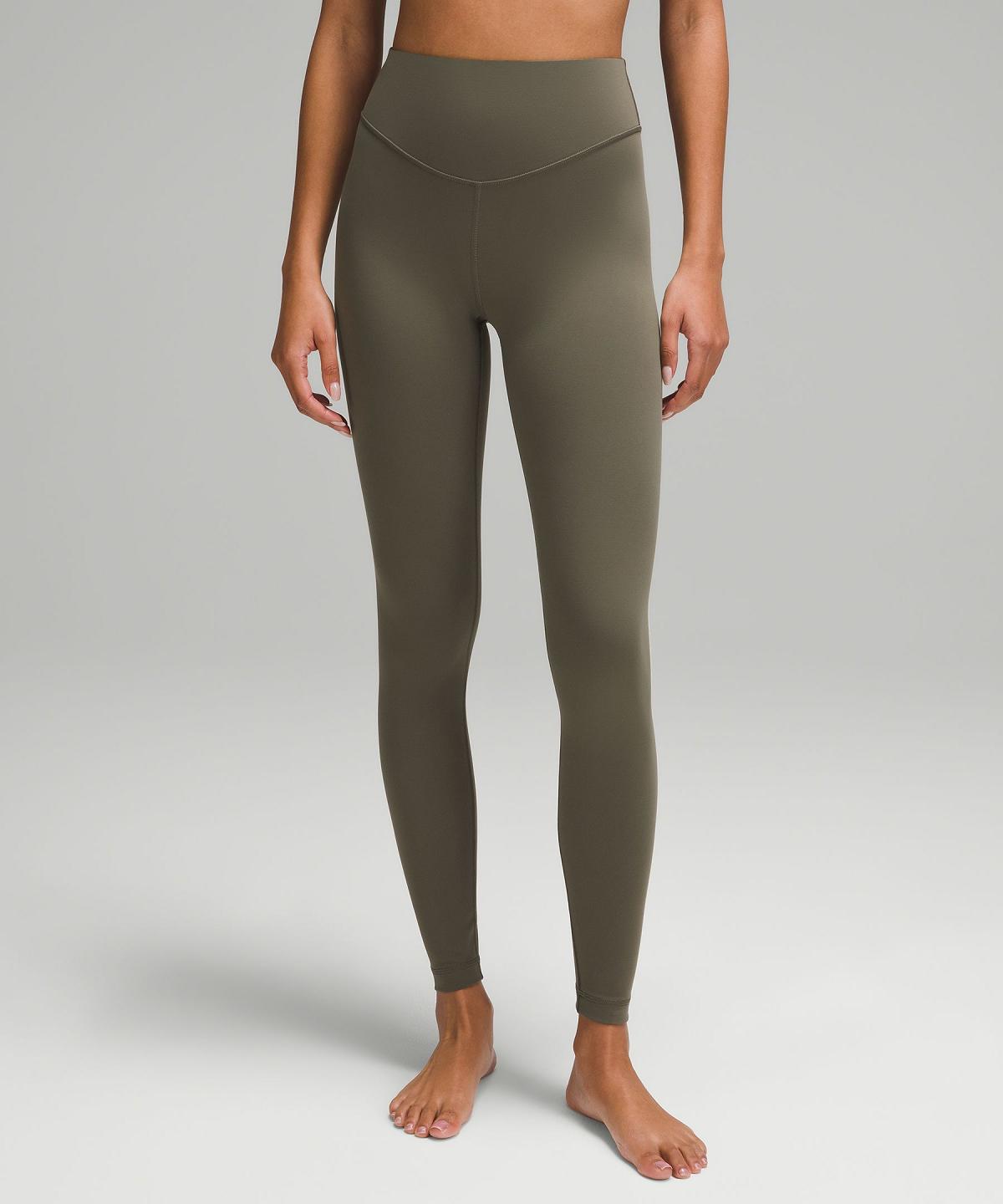 Pantalon Lululemon Wunder Under SmoothCover High-Rise Tight 28" Femme Vert | FR_LuLu78351