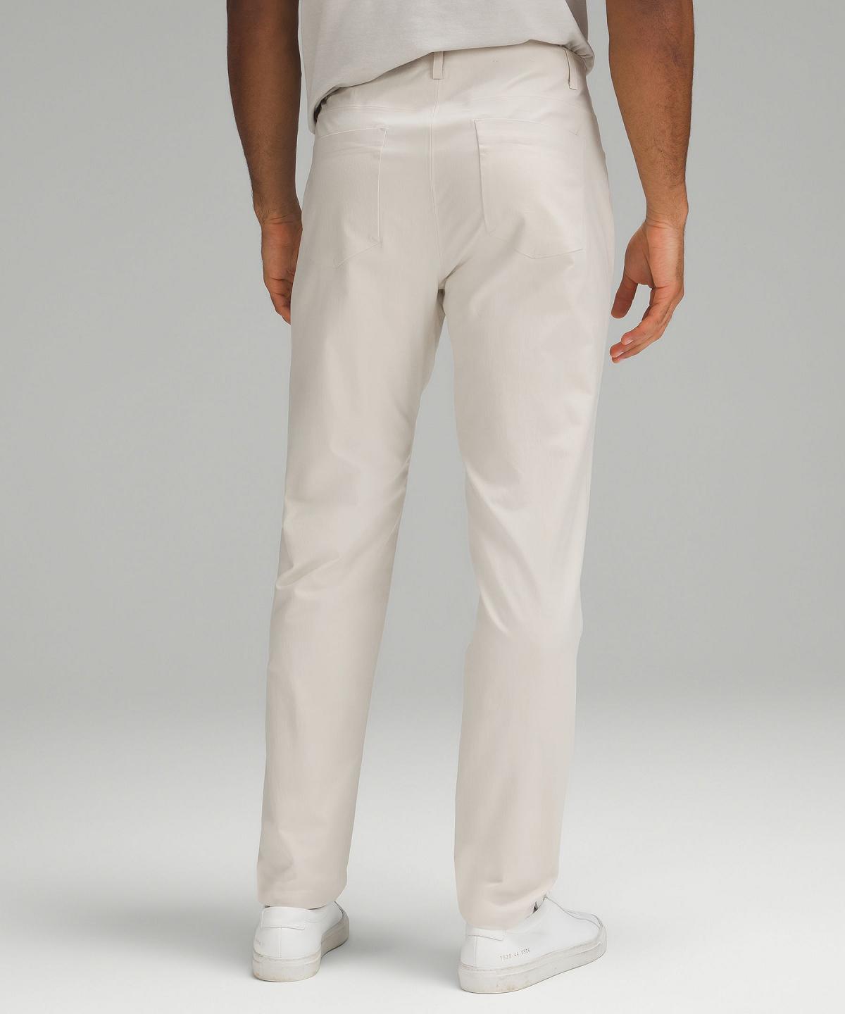 Pantalons Lululemon ABC Bonded Twill 5 Pocket Homme Beige Blanche | FR_LuLu10126