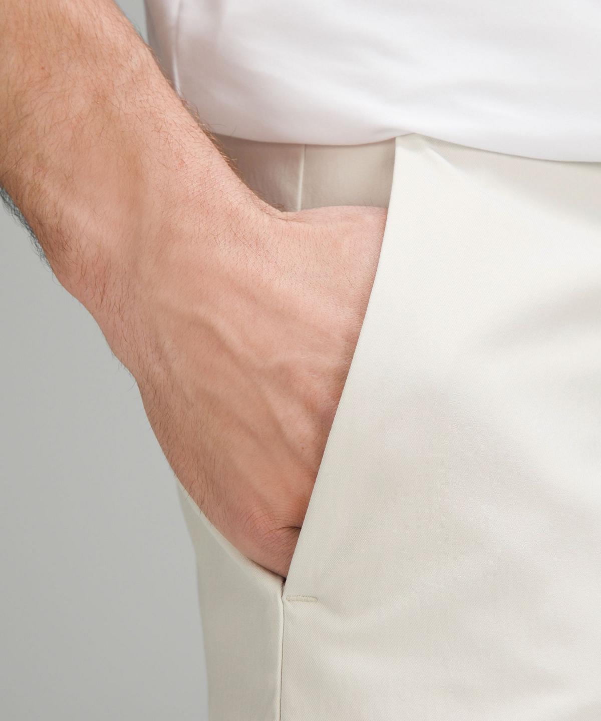 Pantalons Lululemon ABC Slim-Fit 30"L Homme Beige Blanche | FR_LuLu27221