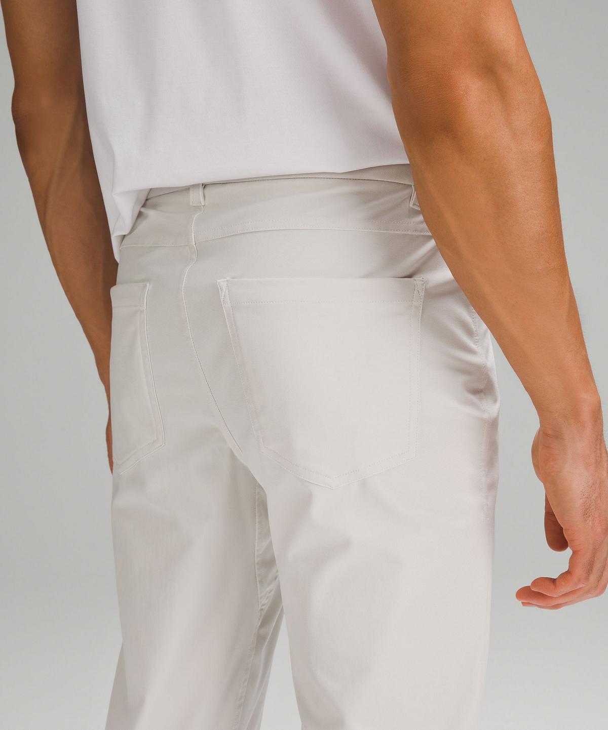 Pantalons Lululemon ABC Slim-Fit 5 Pocket 34"L Homme Beige Blanche | FR_LuLu57799