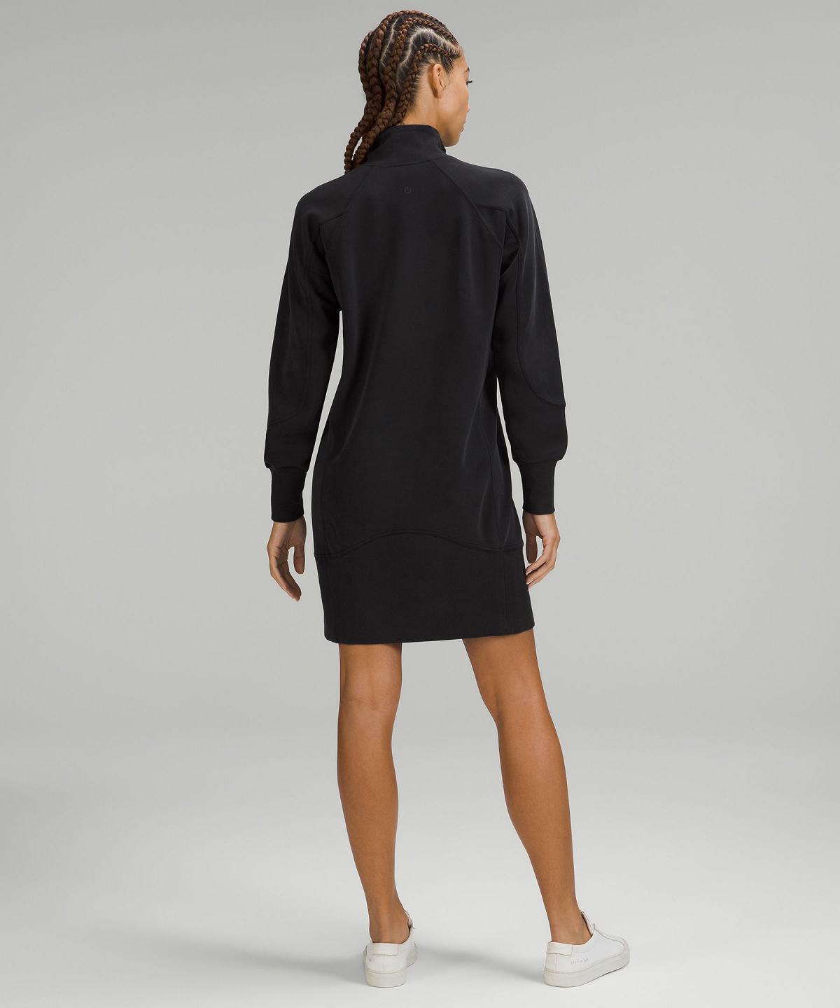 Peignoir Lululemon Softstreme Long-Sleeve Half-Zip Femme Noir | FR_LuLu61778