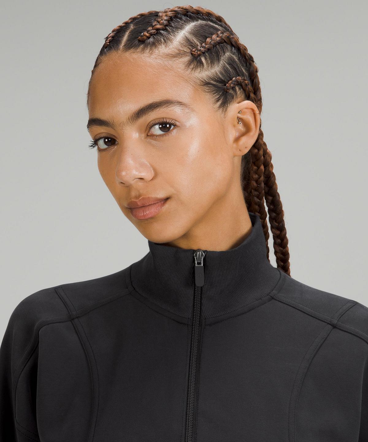 Peignoir Lululemon Softstreme Long-Sleeve Half-Zip Femme Noir | FR_LuLu61778