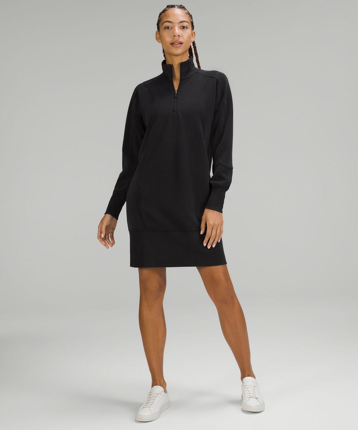 Peignoir Lululemon Softstreme Long-Sleeve Half-Zip Femme Noir | FR_LuLu61778