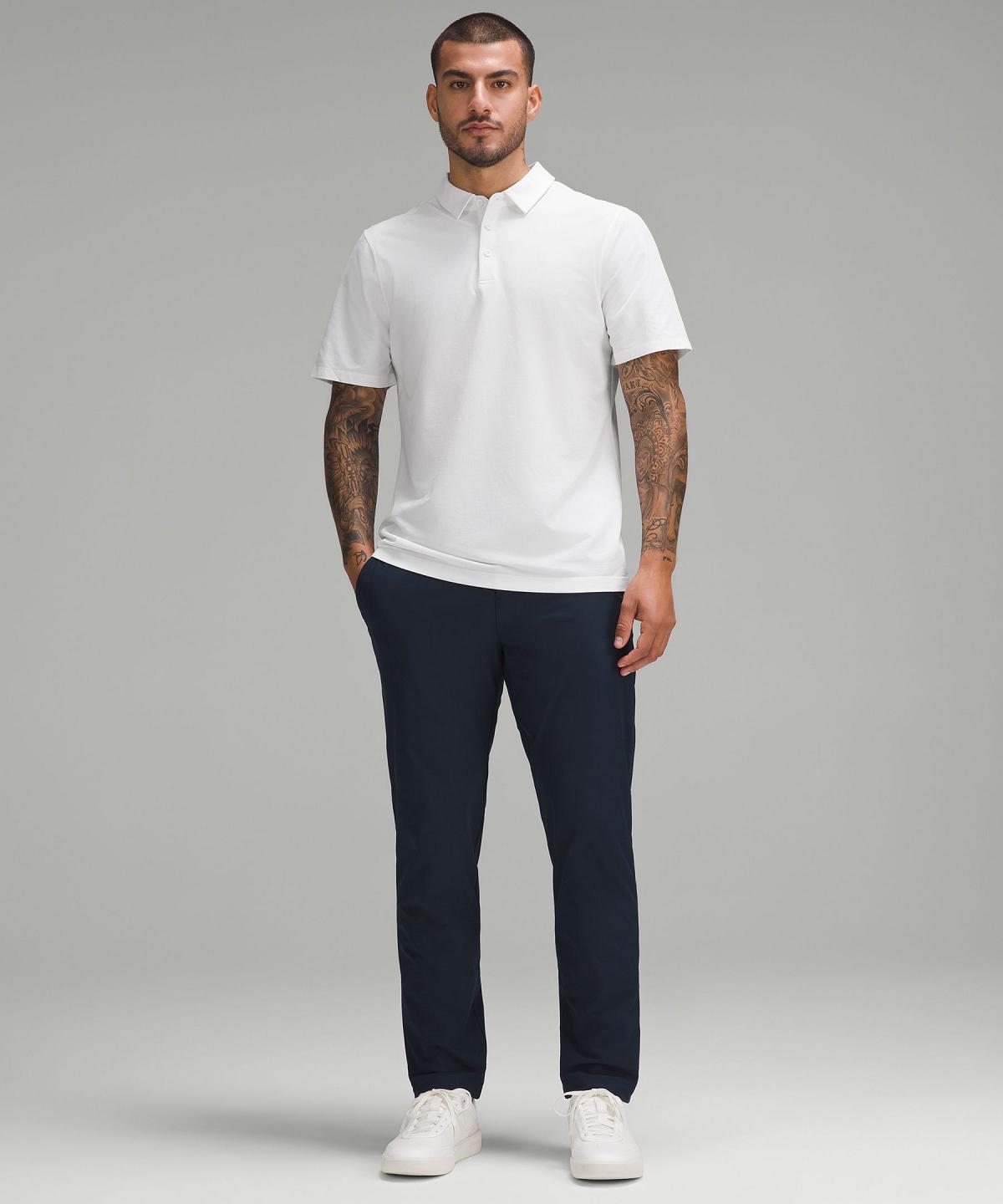 Polos Lululemon Evolution Short-Sleeve Homme Blanche | FR_LuLu88473