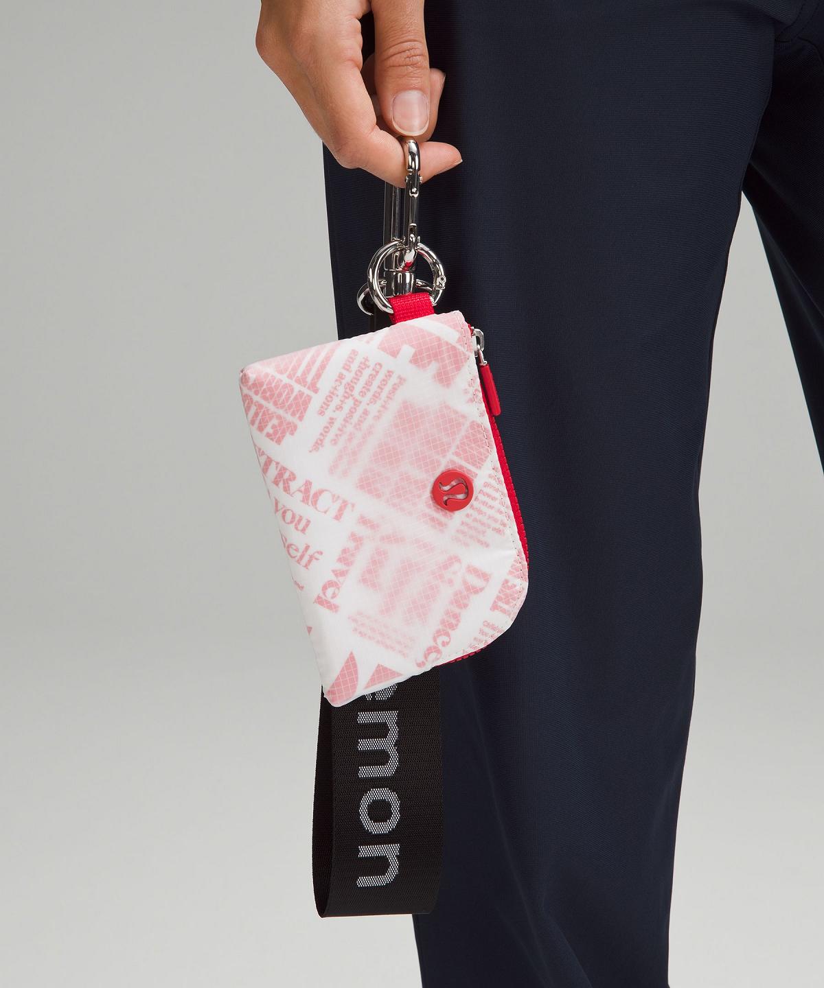 Portefeuilles Et Pochettes Lululemon Clippable Card Pouch Bag Blanche Rouge | FR_LuLu41577