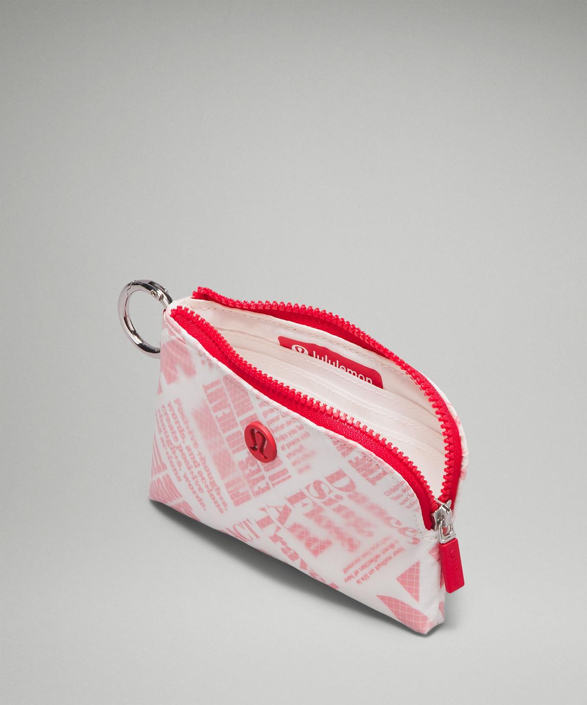 Portefeuilles Et Pochettes Lululemon Clippable Card Pouch Bag Blanche Rouge | FR_LuLu41577